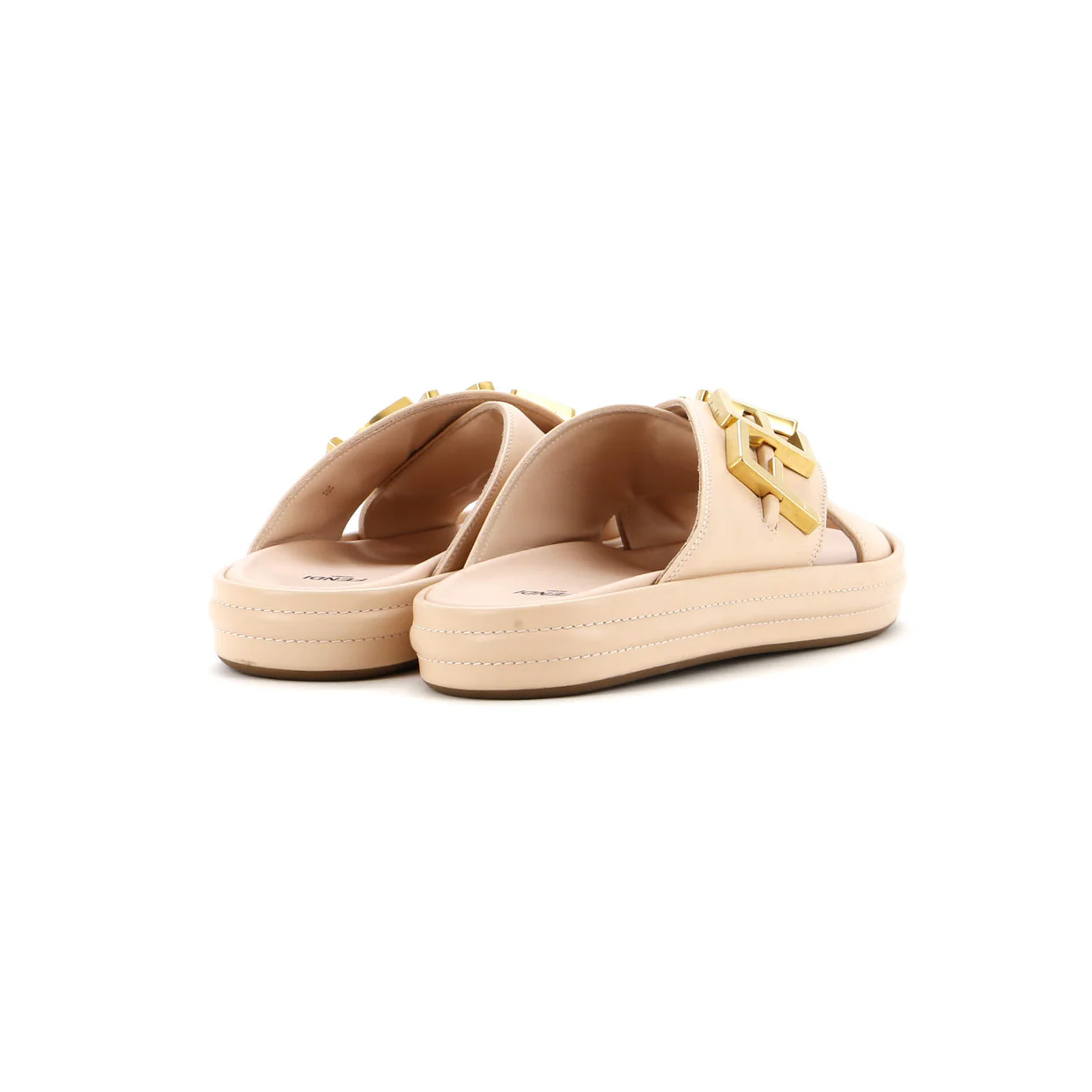 Women's Fendigraphy Slide Sandals Leather - Deep Luxury