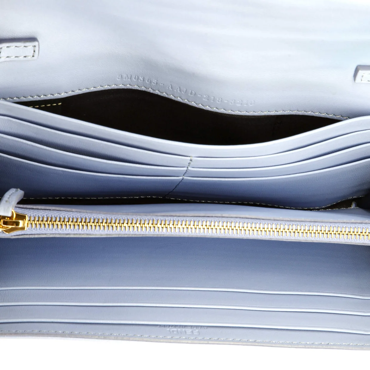 Baguette Continental Wallet on Chain Zucca Embossed Leather - Deep Luxury