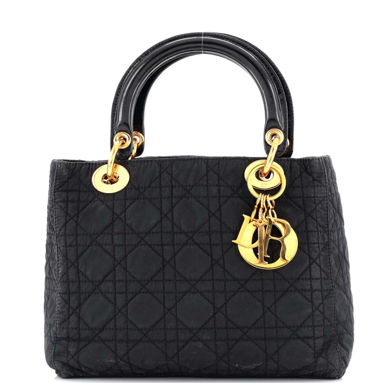Vintage Lady Dior Bag Cannage Quilt Nylon Medium - Deep Luxury