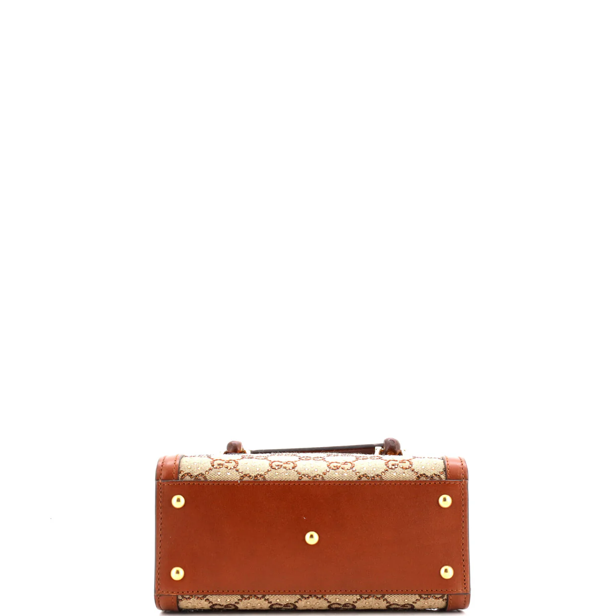 Diana NM Bamboo Handle Tote Crystal Embellished GG Canvas Mini - Deep Luxury