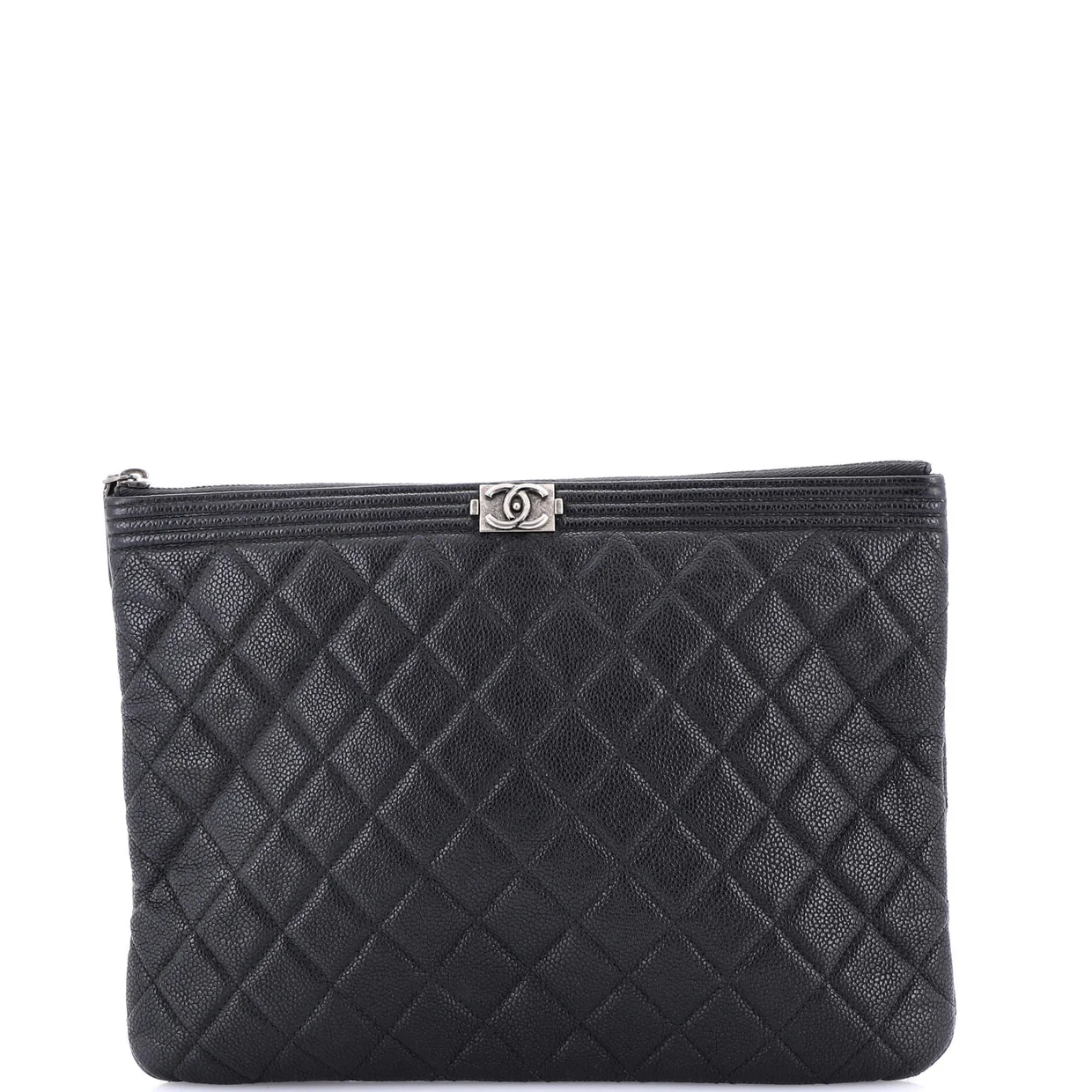 Boy O Case Clutch Quilted Caviar Medium - Deep Luxury