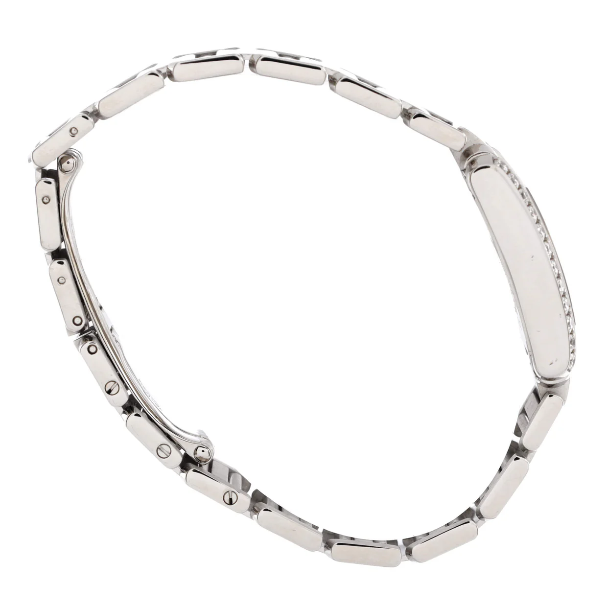 Tank Francaise Quartz Watch White Gold with Diamond Bezel 20 - Deep Luxury
