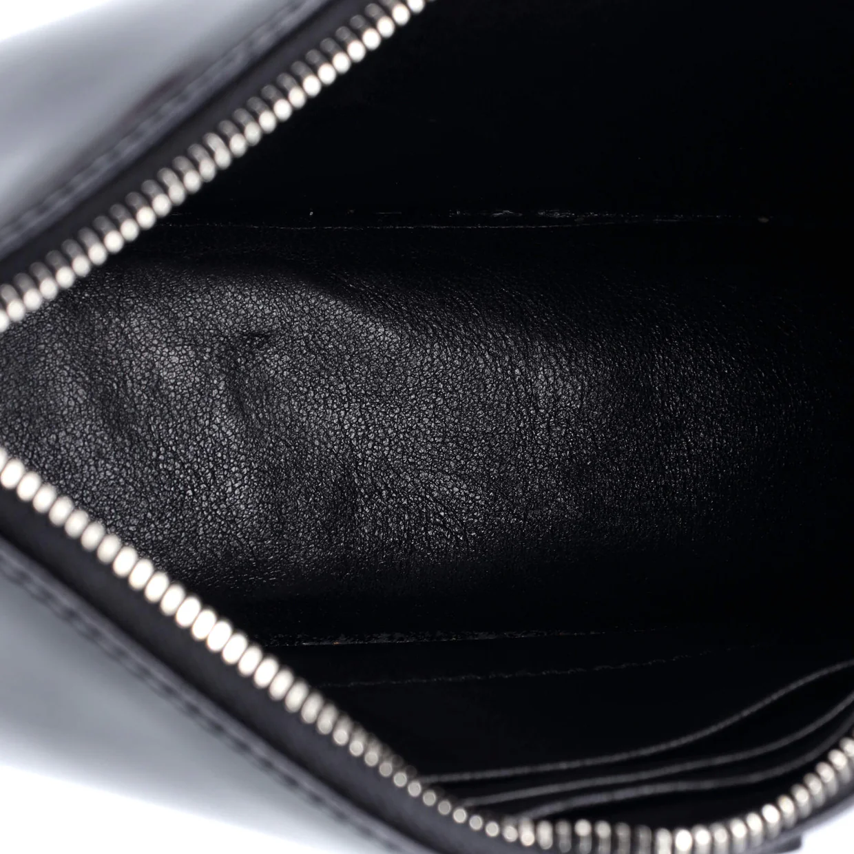 Zip Shoulder Bag Spazzolato Leather Mini - Deep Luxury