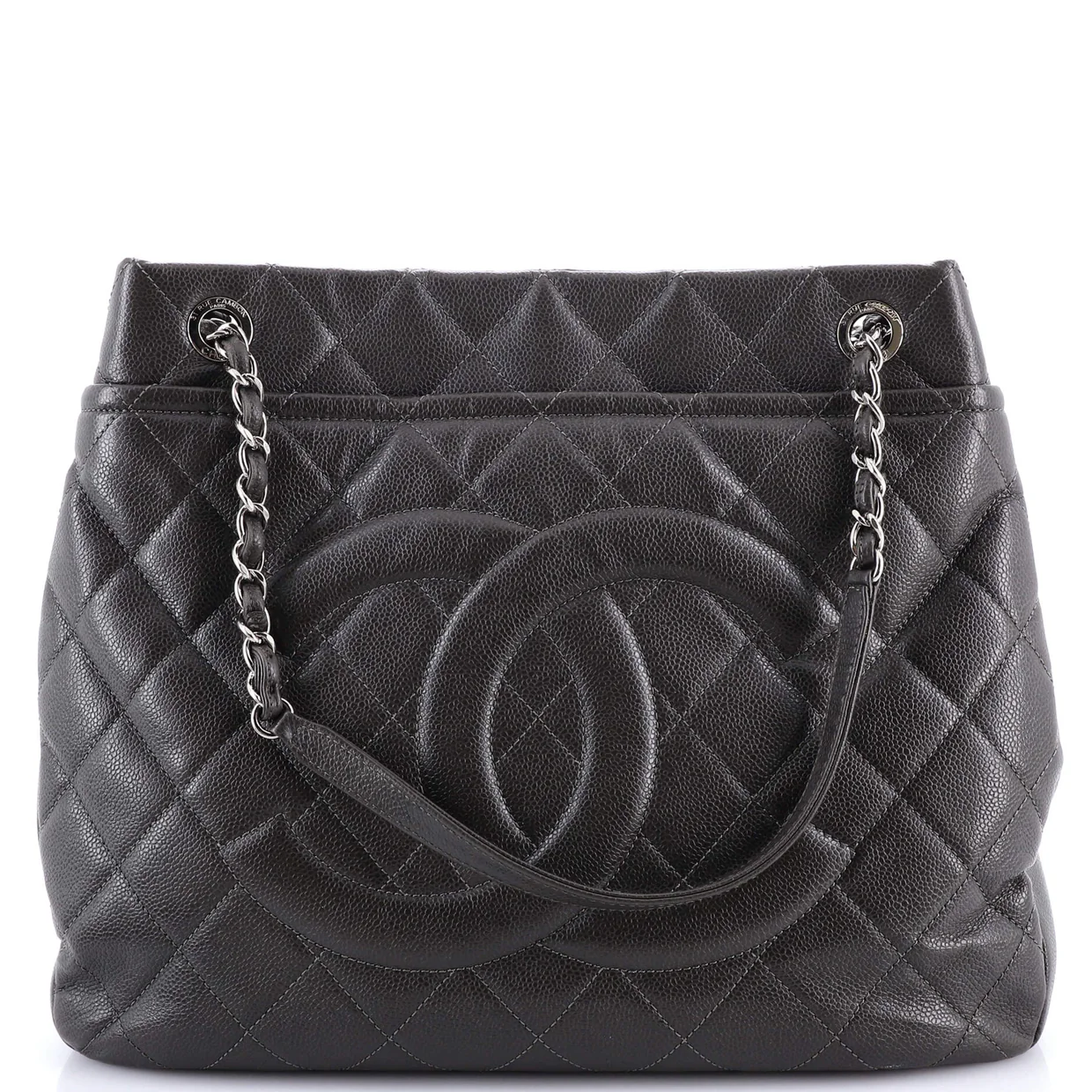 Timeless CC Soft Tote Quilted Caviar Large - Deep Luxury