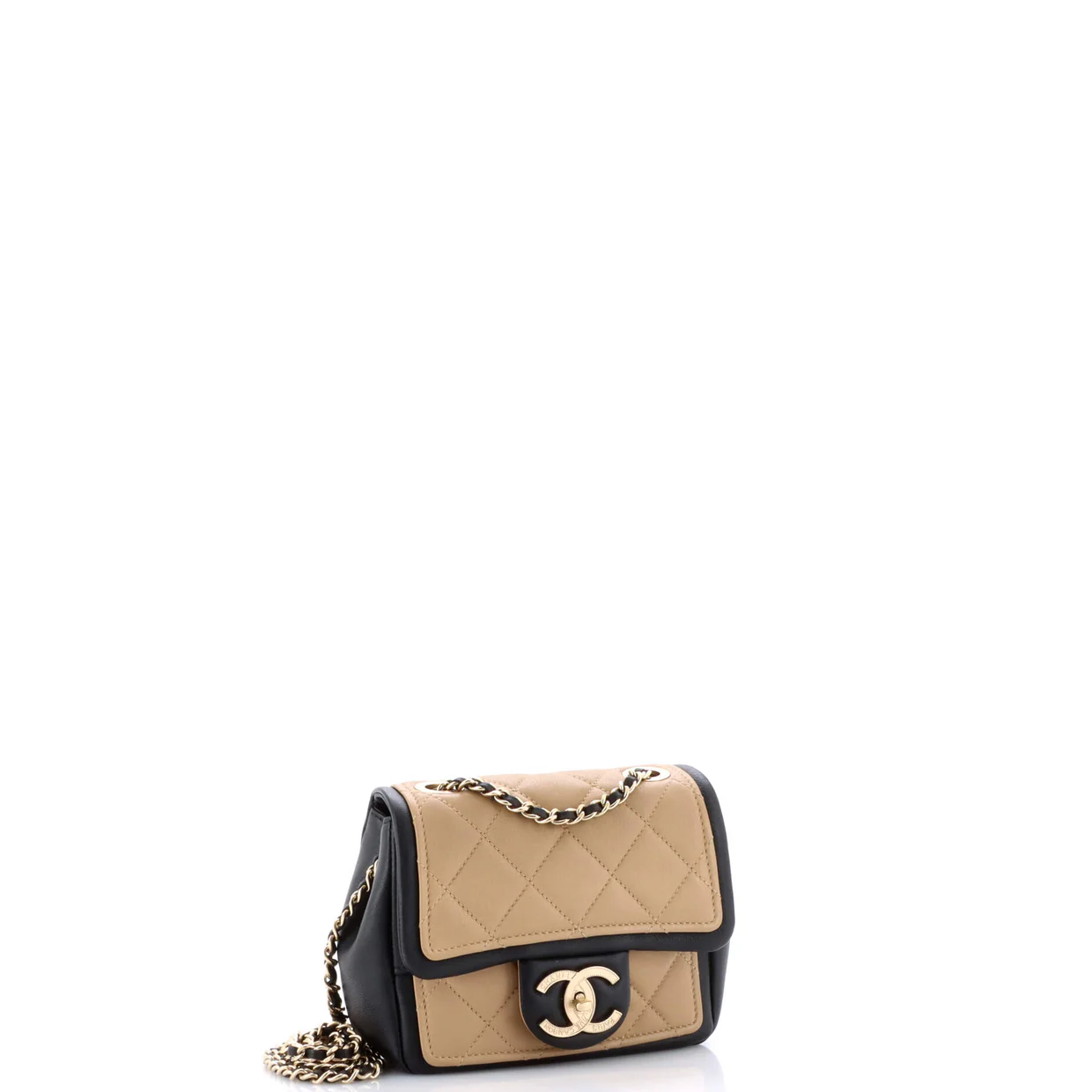 Graphic Flap Bag Quilted Calfskin Mini - Deep Luxury
