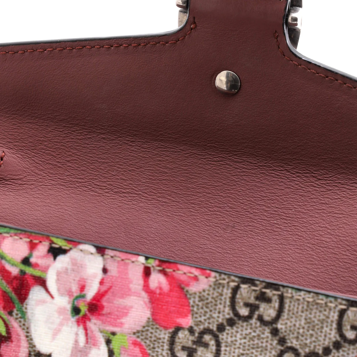 Dionysus Chain Wallet Blooms Print GG Coated Canvas Long - Deep Luxury