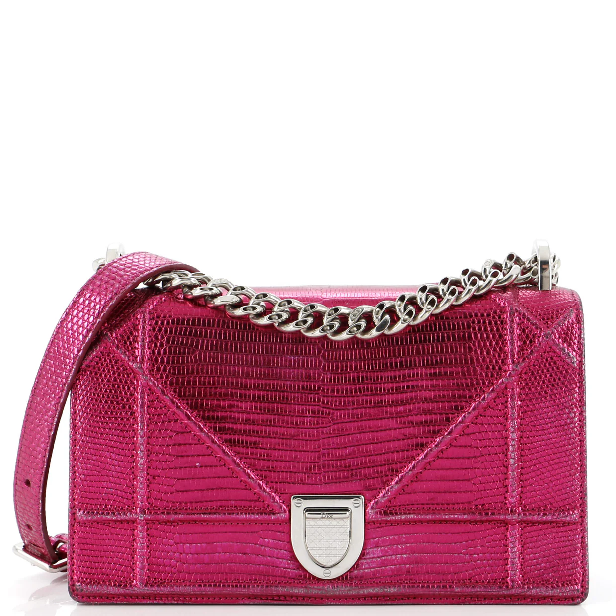 Diorama Flap Bag Lizard Medium - Deep Luxury