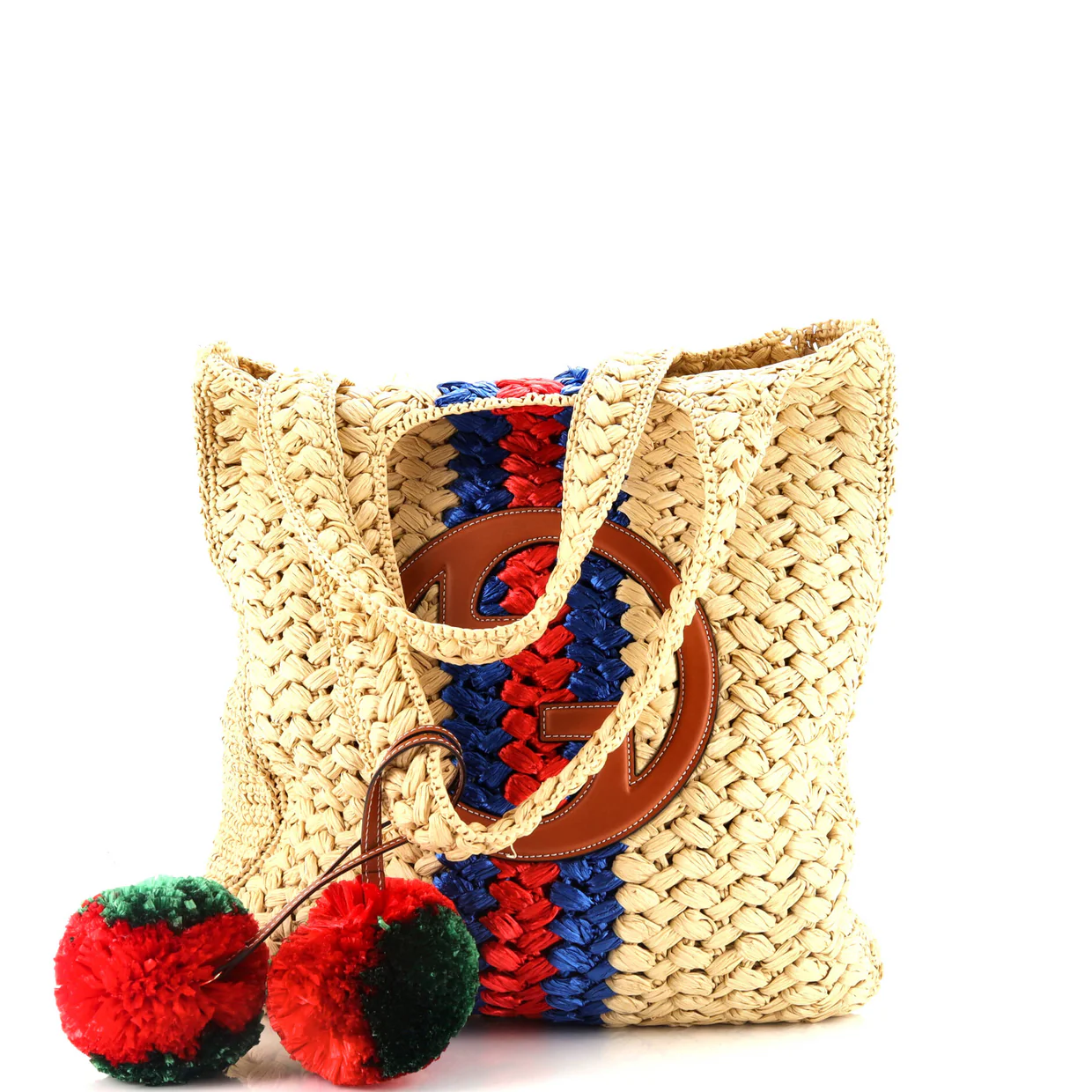 Blondie NM Open Tote Raffia Small - Deep Luxury