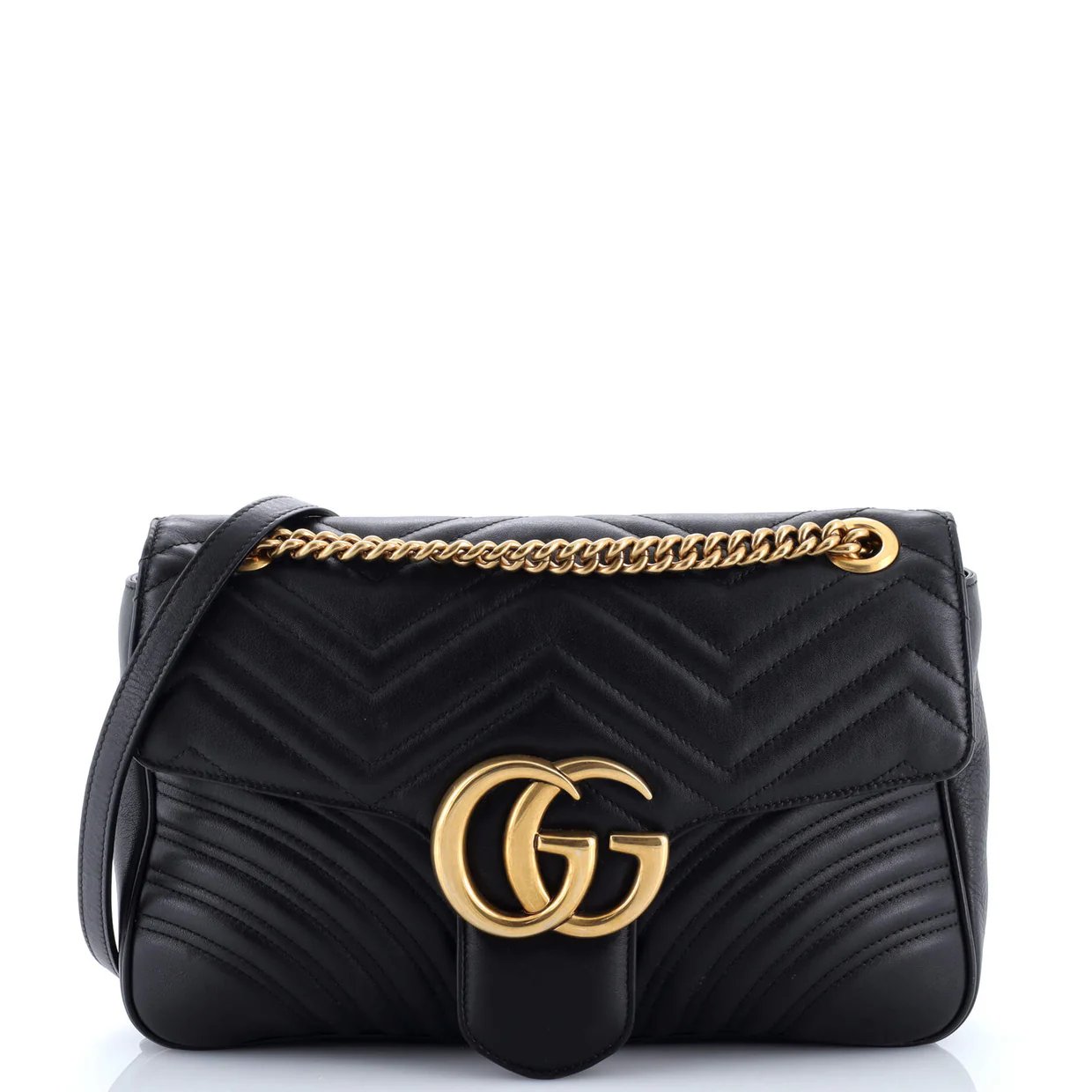 GG Marmont Flap Bag Matelasse Leather Medium - Deep Luxury