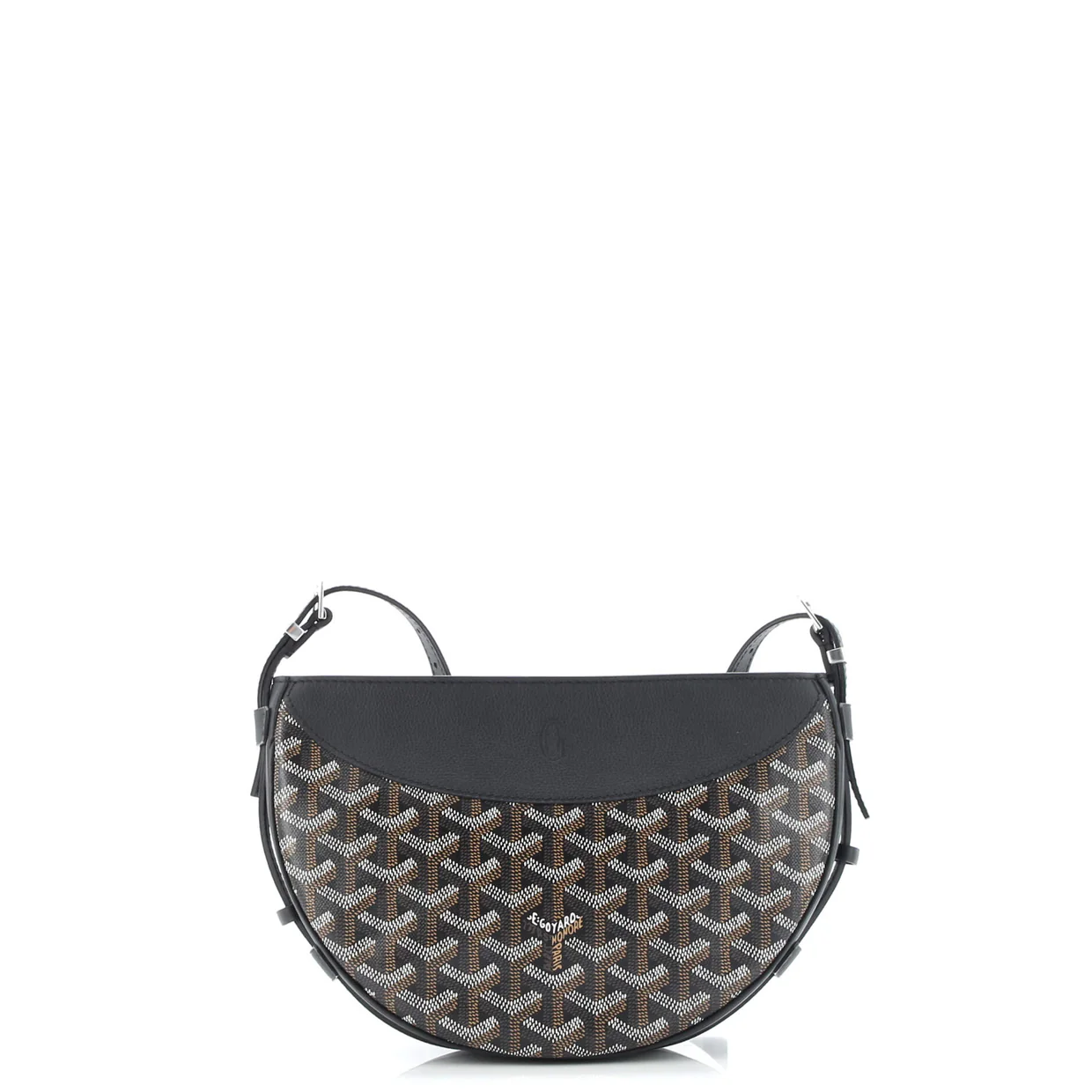 Hirondelle Shoulder Bag Coated Canvas and Leather - Deep Luxury