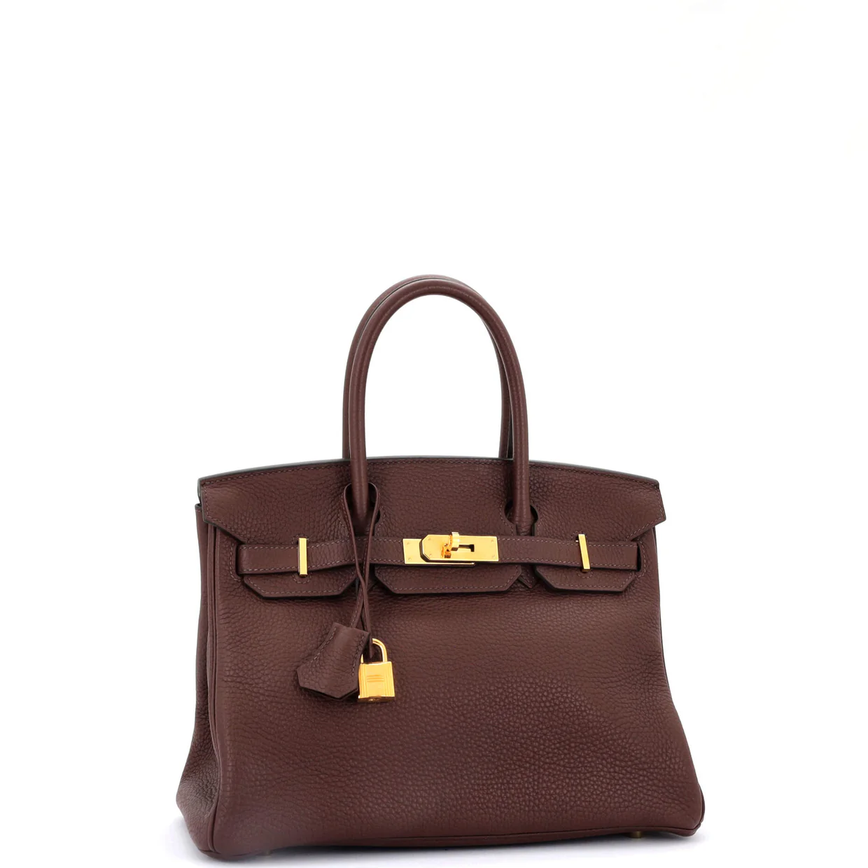 Birkin Handbag Havane Clemence with Gold Hardware 30 - Deep Luxury