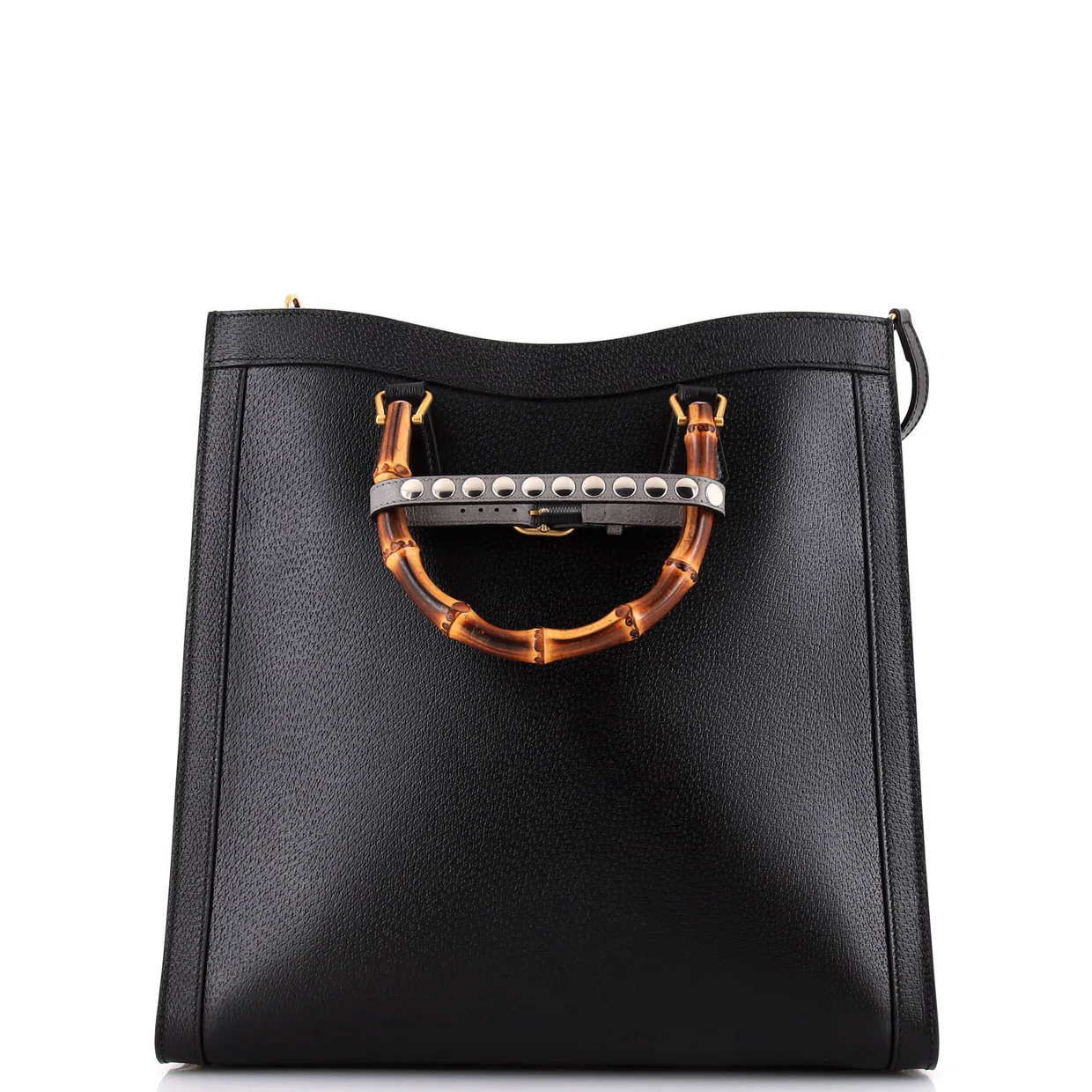 Diana NM Bamboo Handle Tote Printed Leather Large - Deep Luxury