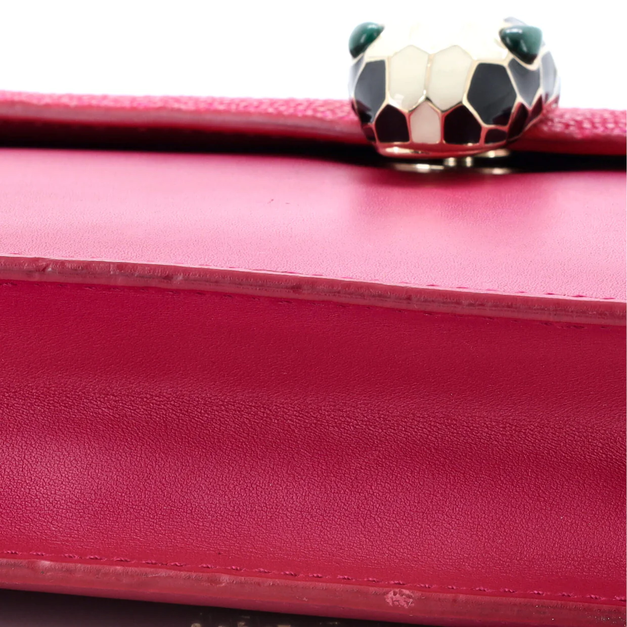 Serpenti Forever Square Shoulder Bag Leather and Stingray Small - Deep Luxury