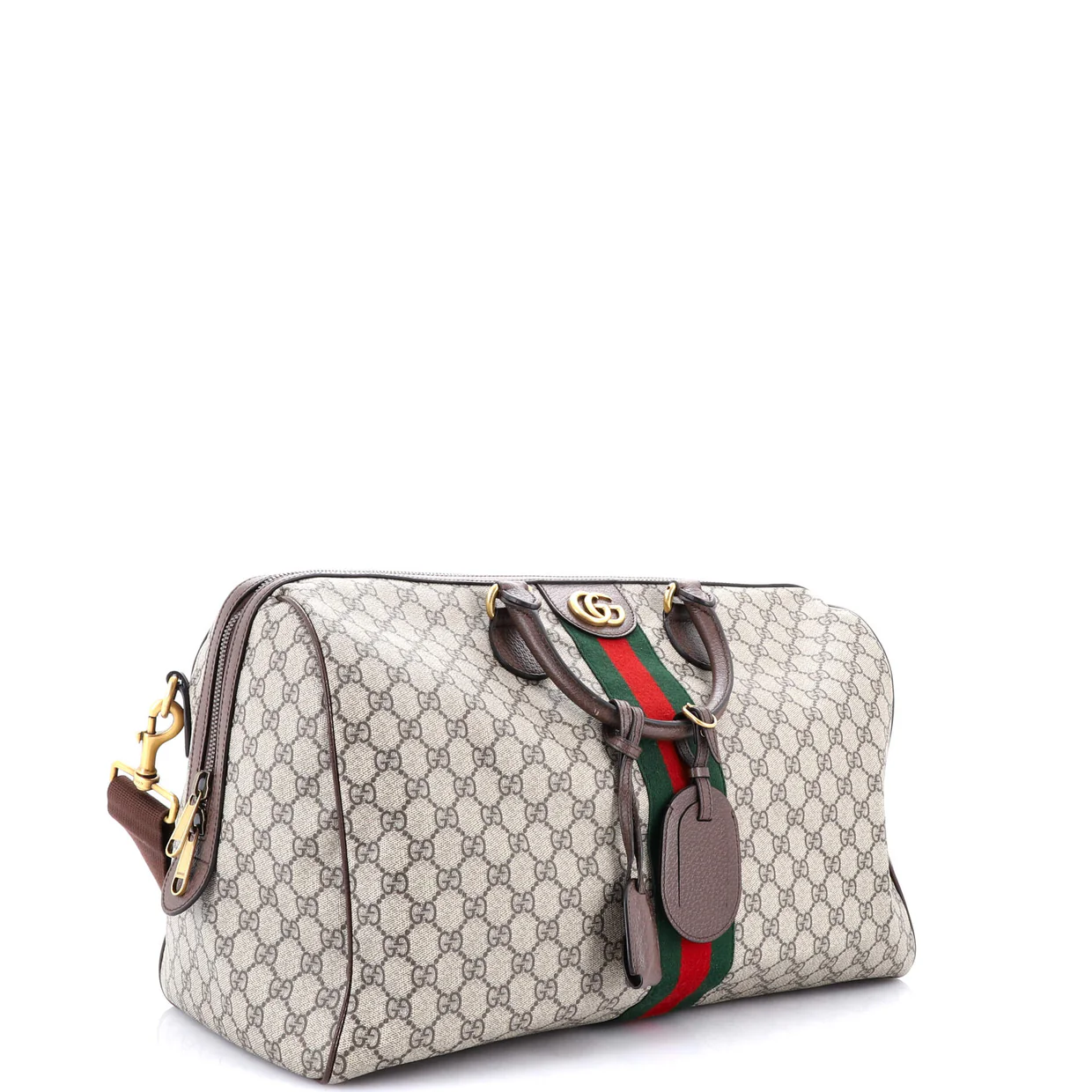 Ophidia Carry On Duffle Bag GG Coated Canvas Medium - Deep Luxury