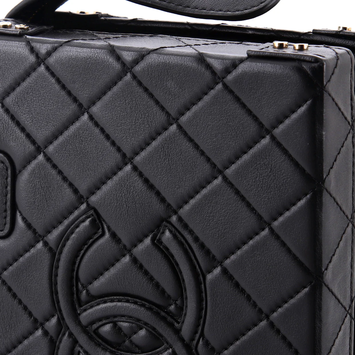 CC Top Handle Convertible Vanity Case Quilted Calfskin Medium - Deep Luxury