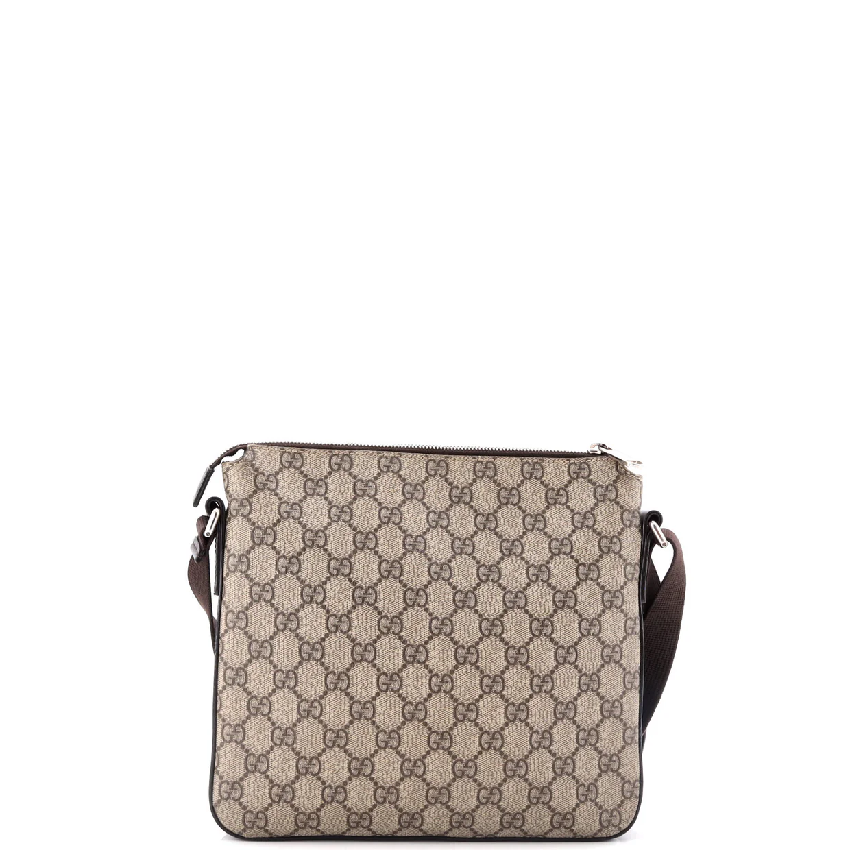 Front Zip Messenger GG Coated Canvas Medium - Deep Luxury