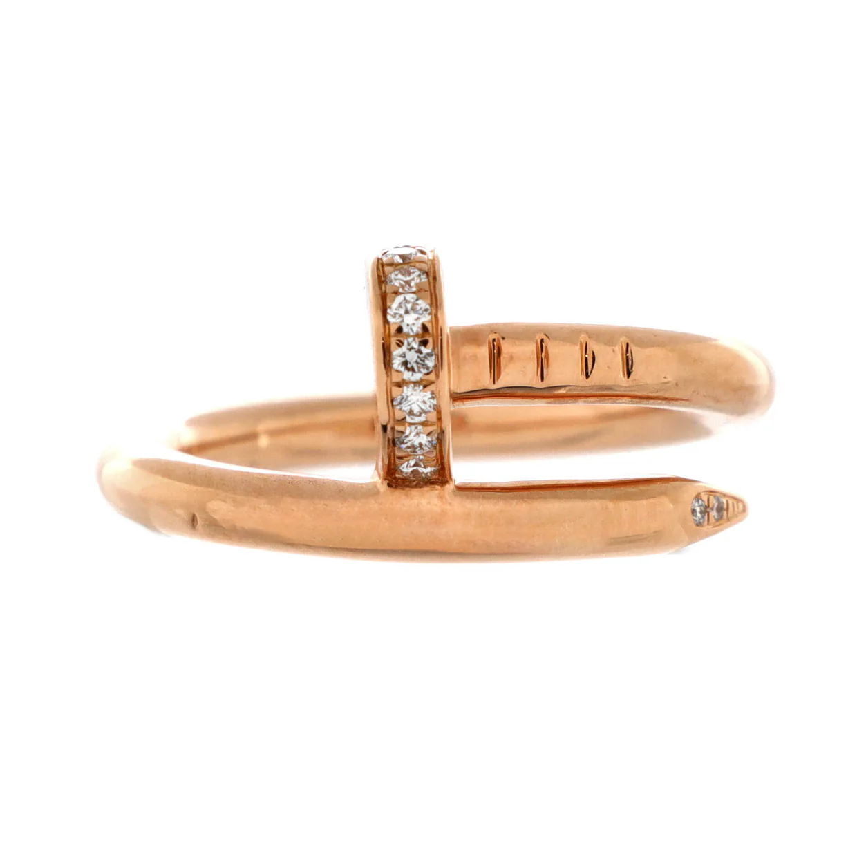 Juste un Clou Ring 18K Rose Gold and Diamonds - Deep Luxury