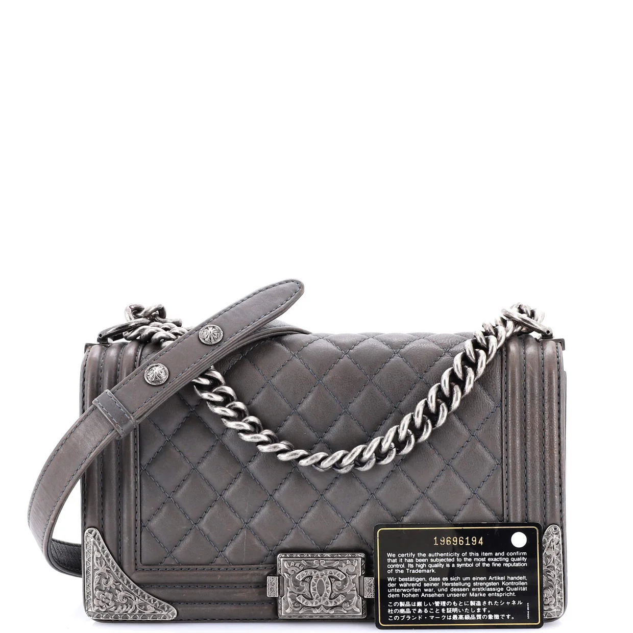 Paris-Dallas Boy Flap Bag Quilted Calfskin with Metal Adornments Old Medium - Deep Luxury