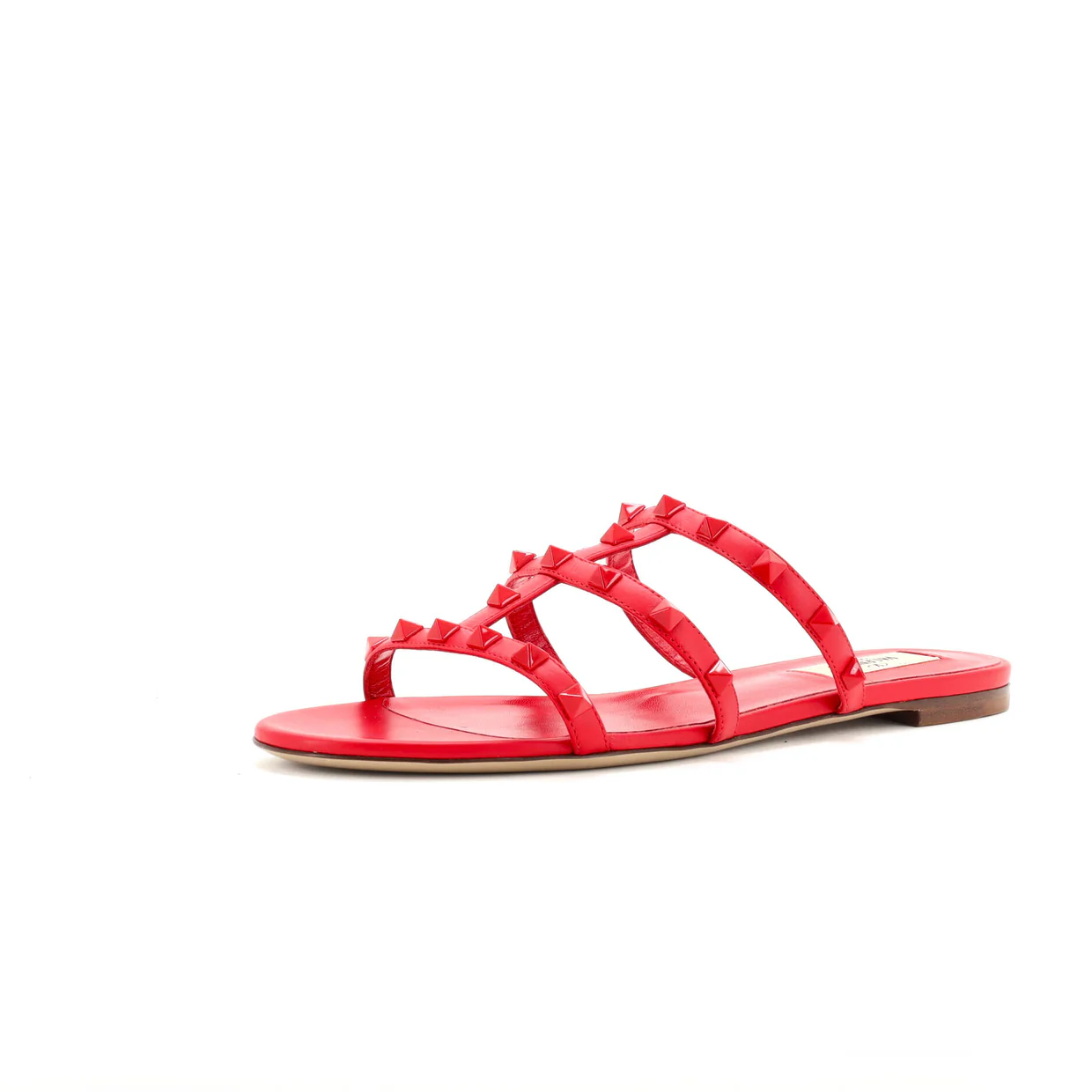 Women's Multi Strap Rockstud Flat Sandals Leather - Deep Luxury