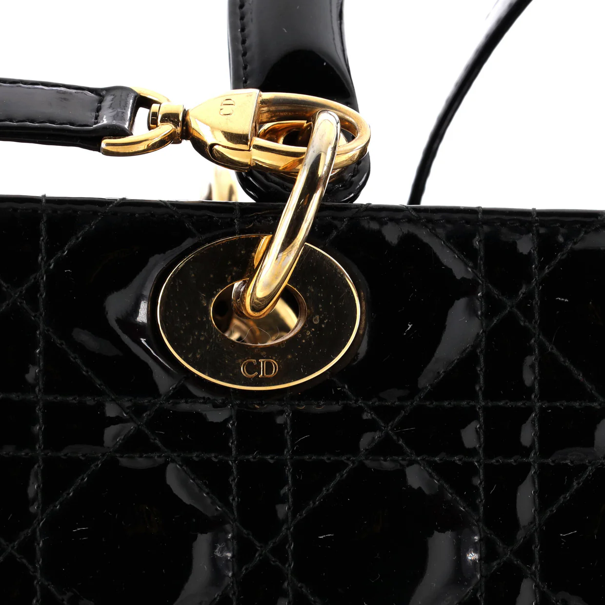 Lady Dior Bag Cannage Quilt Patent Large - Deep Luxury