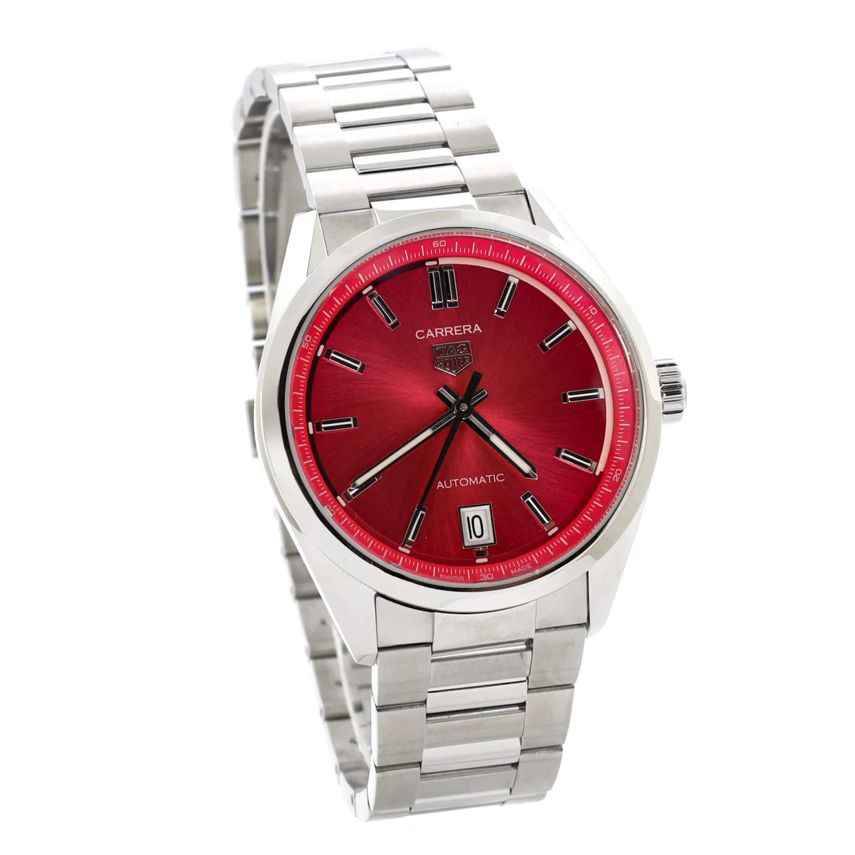 Carrera Calibre 7 Date Automatic Watch Stainless Steel 36 - Deep Luxury