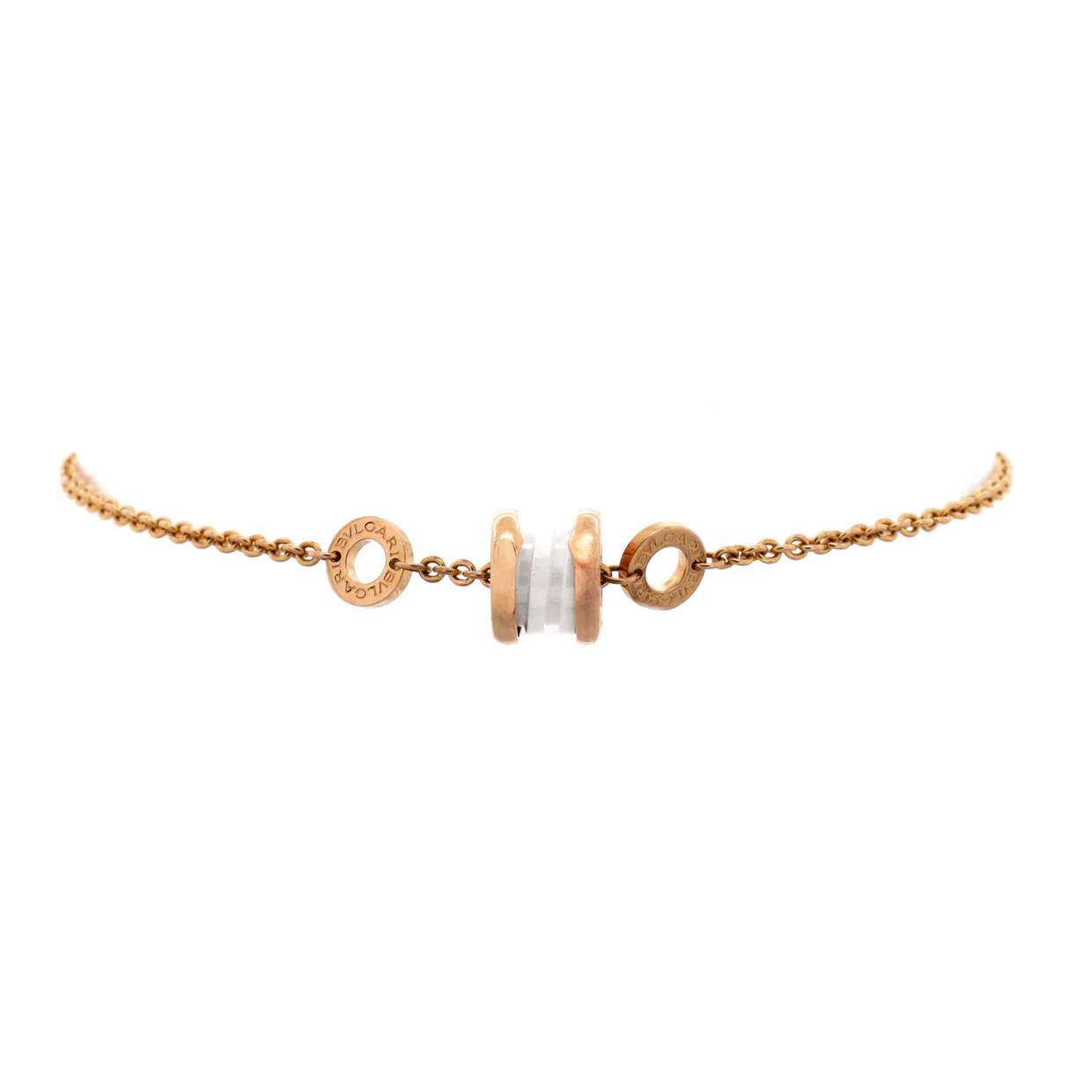 B.Zero1 Soft Bracelet 18K Rose Gold with Ceramic - Deep Luxury