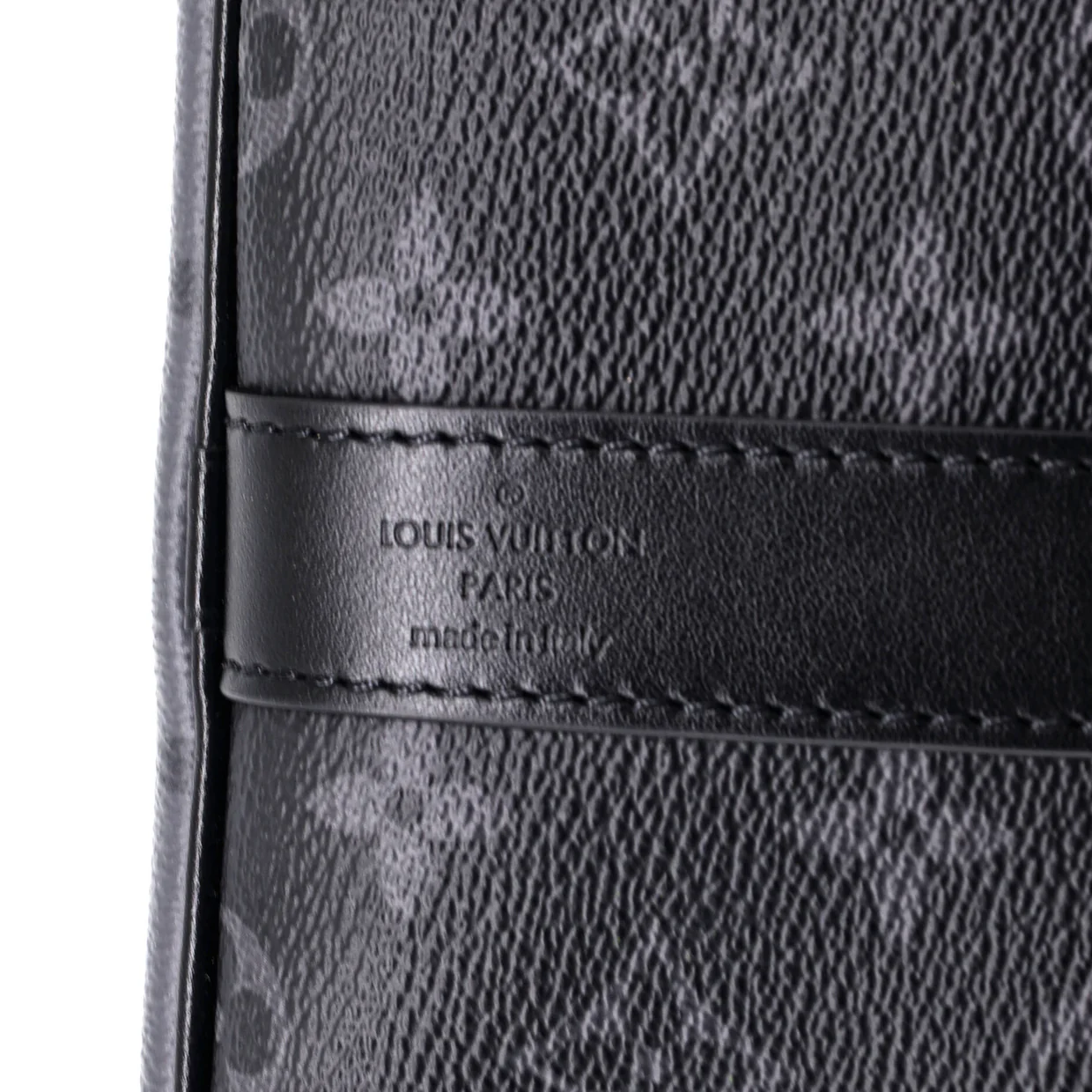 Keepall Bandouliere Bag Reverse Monogram Eclipse Canvas 50 - Deep Luxury