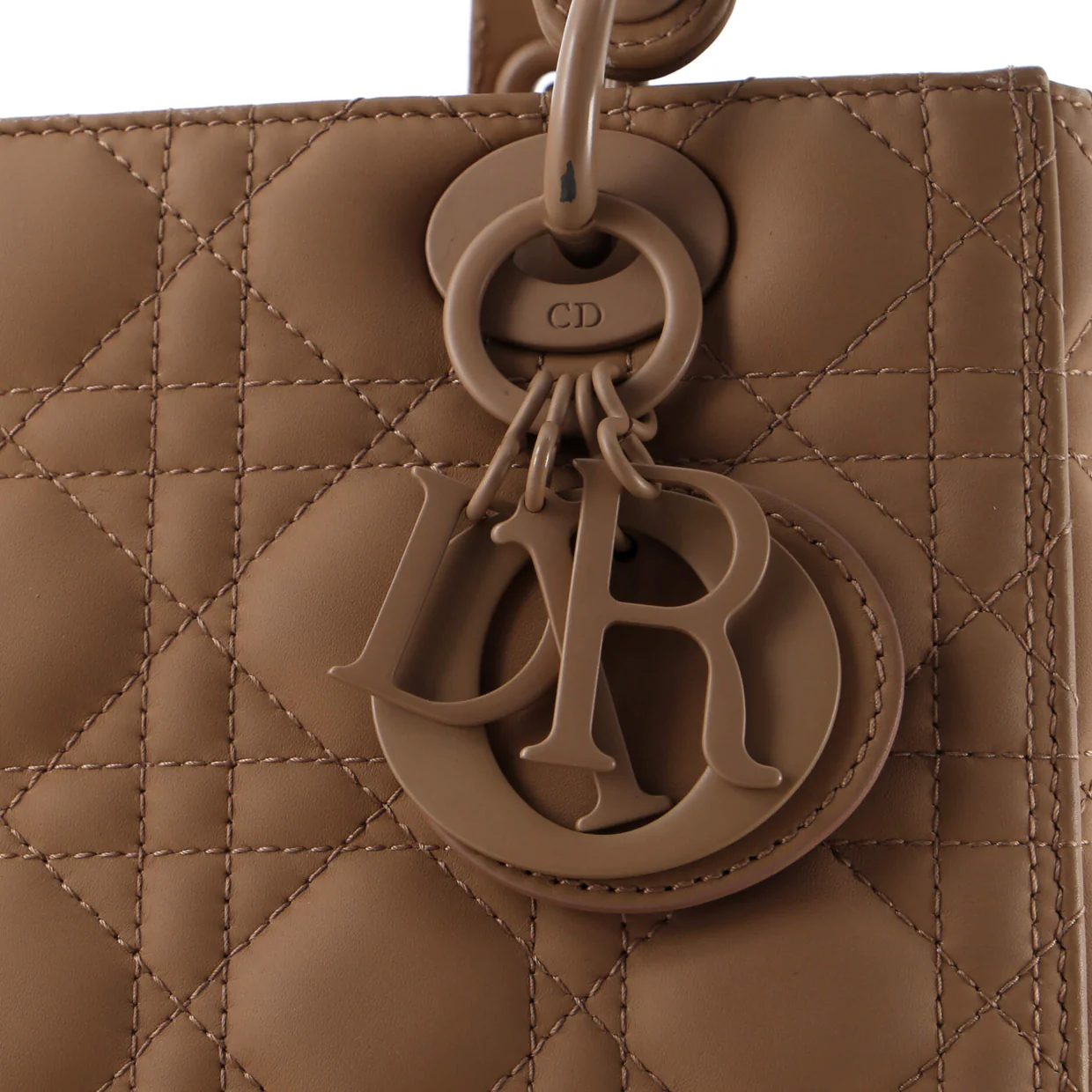 Ultra Matte Supple Lady Dior Bag Cannage Studded Lambskin Medium - Deep Luxury