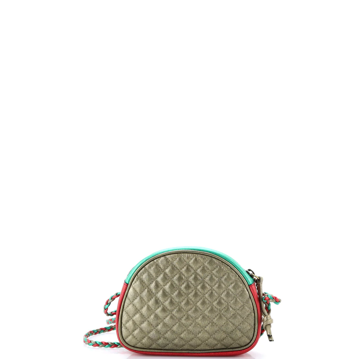 Trapuntata Camera Shoulder Bag Quilted Laminated Leather Mini - Deep Luxury