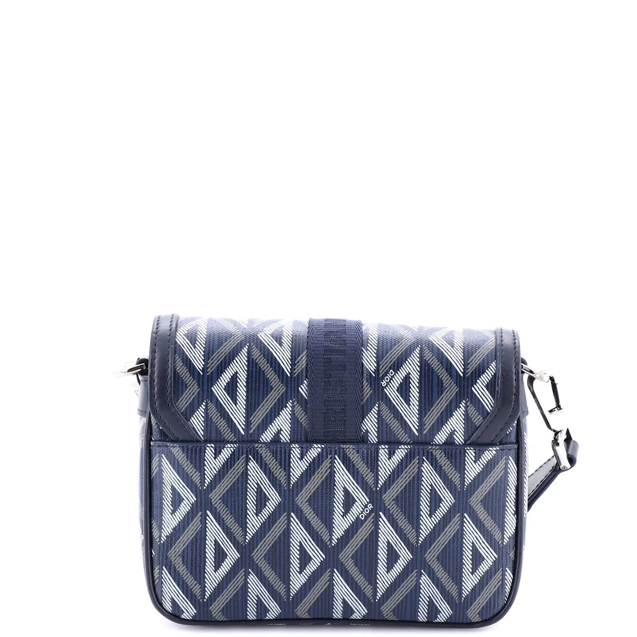 Hit the Road Flap Crossbody Bag CD Diamond Coated Canvas and Leather Mini - Deep Luxury