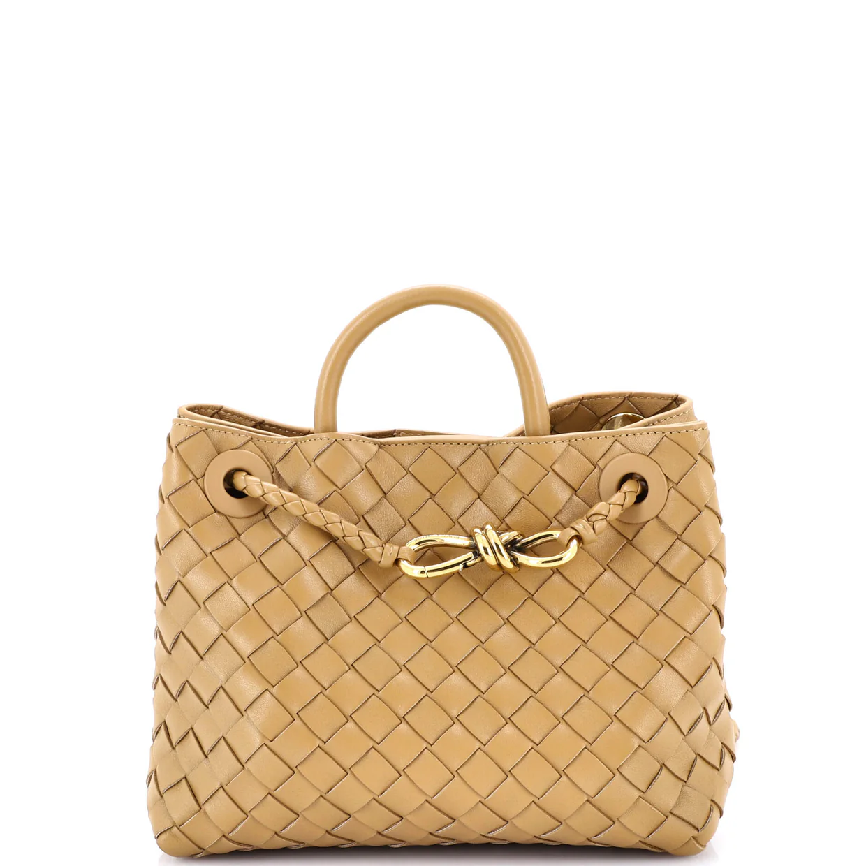 Andiamo Top Handle Bag Intrecciato Nappa Small - Deep Luxury