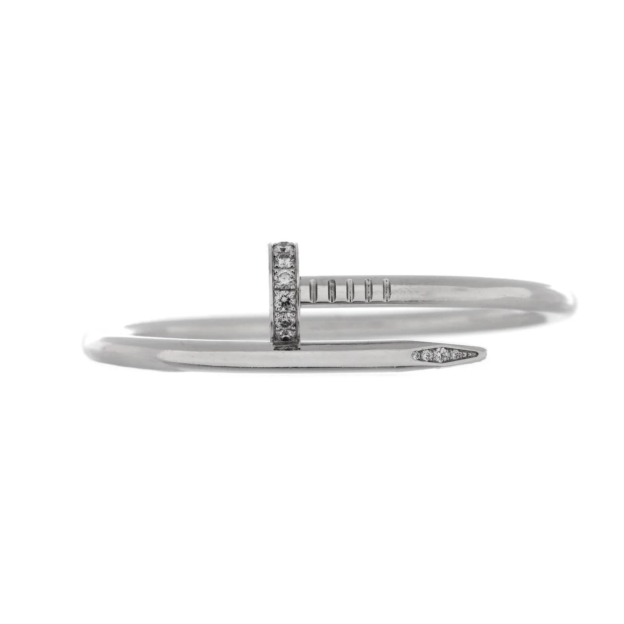 Juste un Clou Bracelet 18K White Gold with Diamonds Classic - Deep Luxury