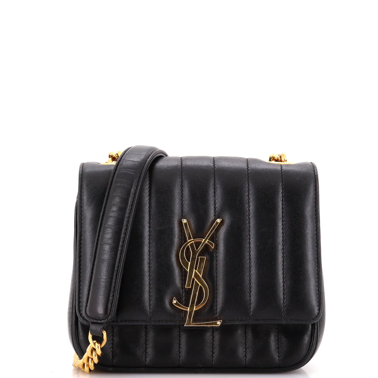 Vicky Crossbody Bag Vertical Quilted Leather Small - Deep Luxury