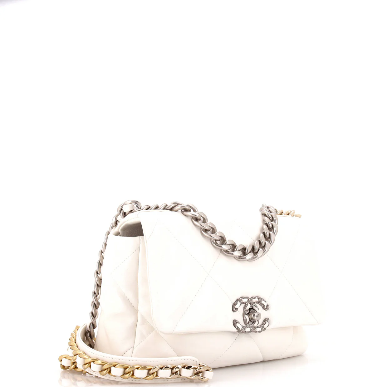 19 Flap Bag Quilted Leather Medium - Deep Luxury