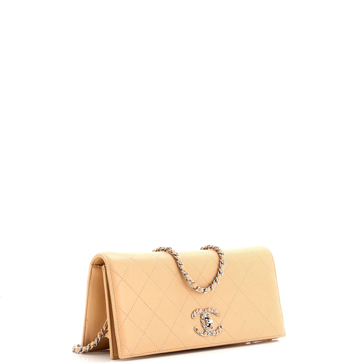 Woven Chain CC Clutch with Chain Quilted Lambskin Mini - Deep Luxury