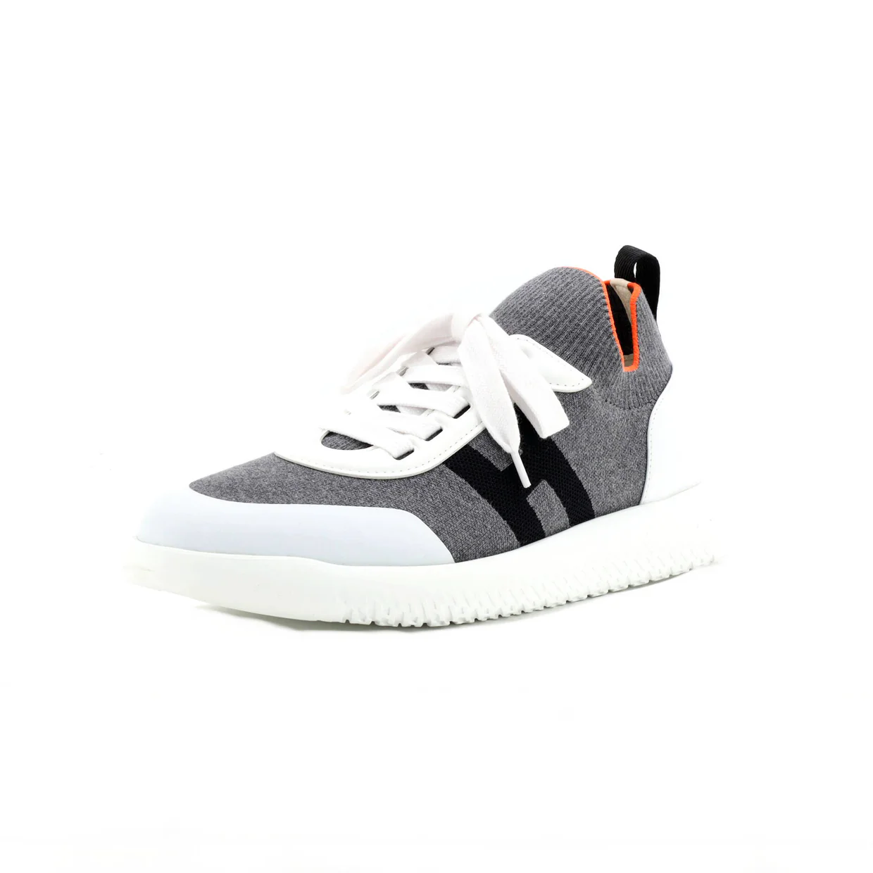 Men's Crew Sneakers Knit and Leather - Deep Luxury