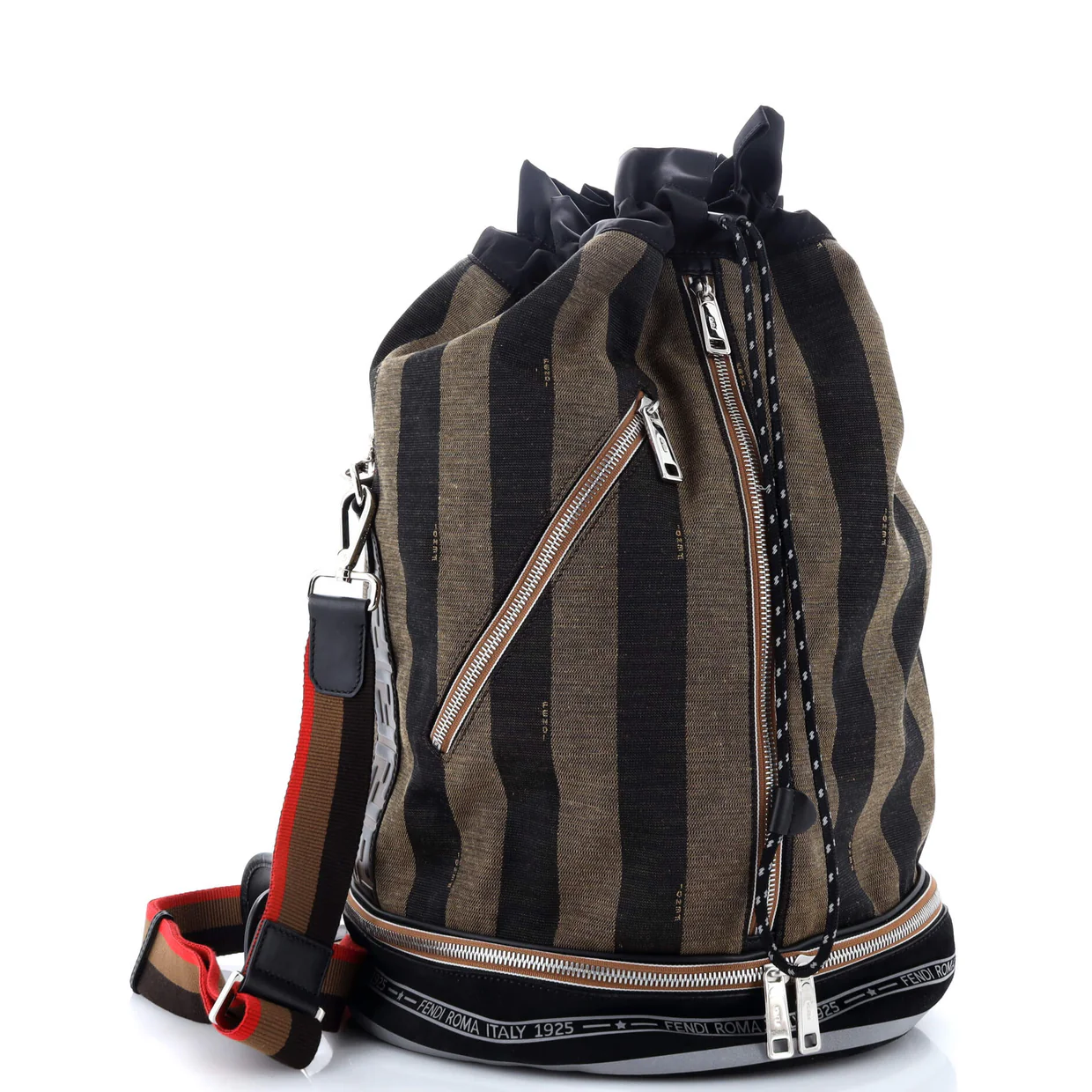 Mon Tresor Holdall Bucket Bag Pequin Canvas Large - Deep Luxury