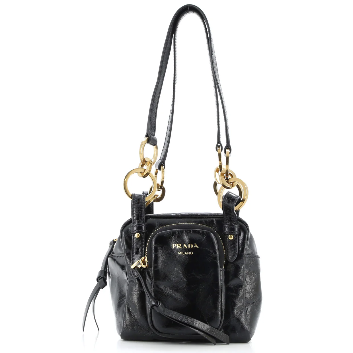 Dangle Top Handle Bag Leather Mini - Deep Luxury