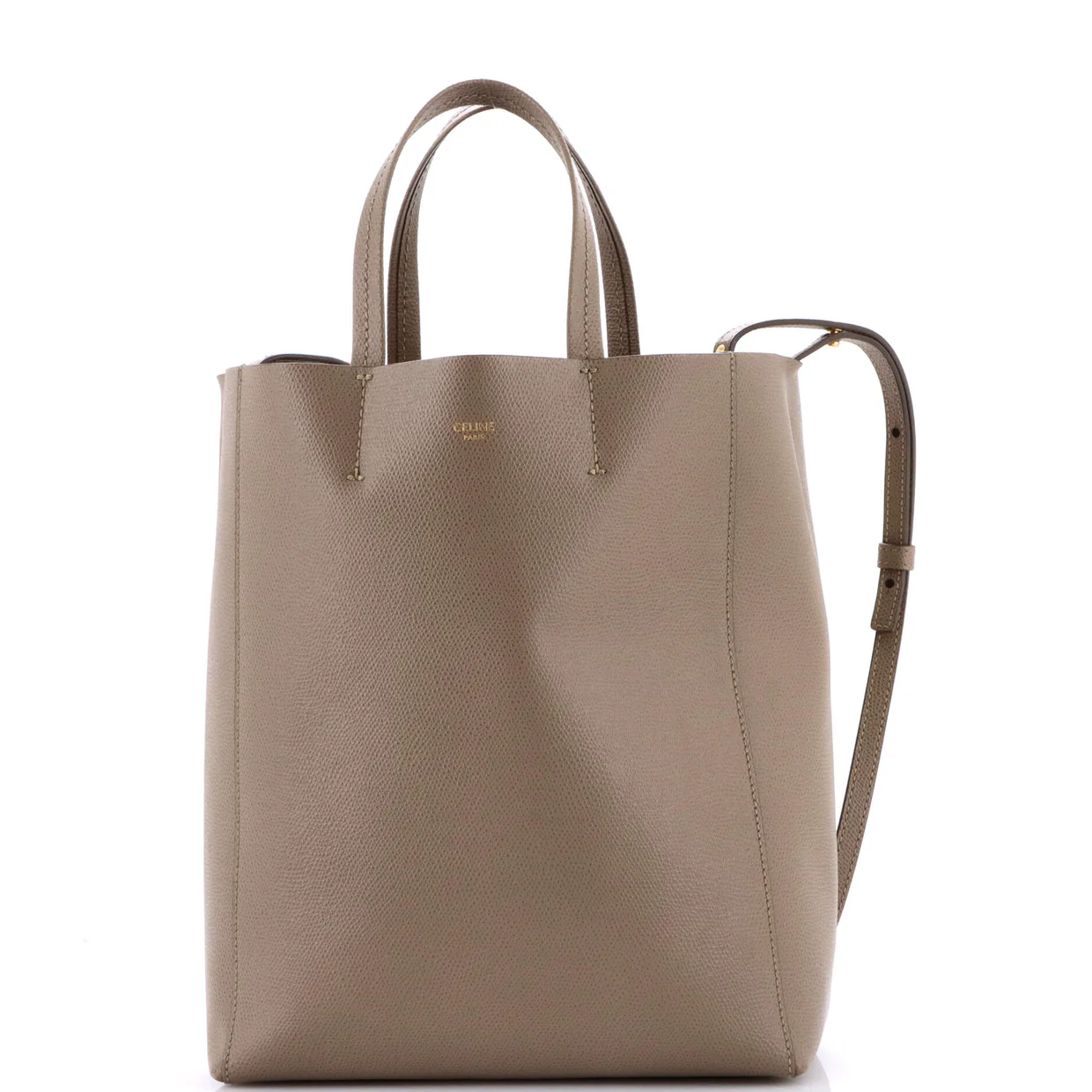 Vertical Cabas Tote Grained Calfskin Small - Deep Luxury