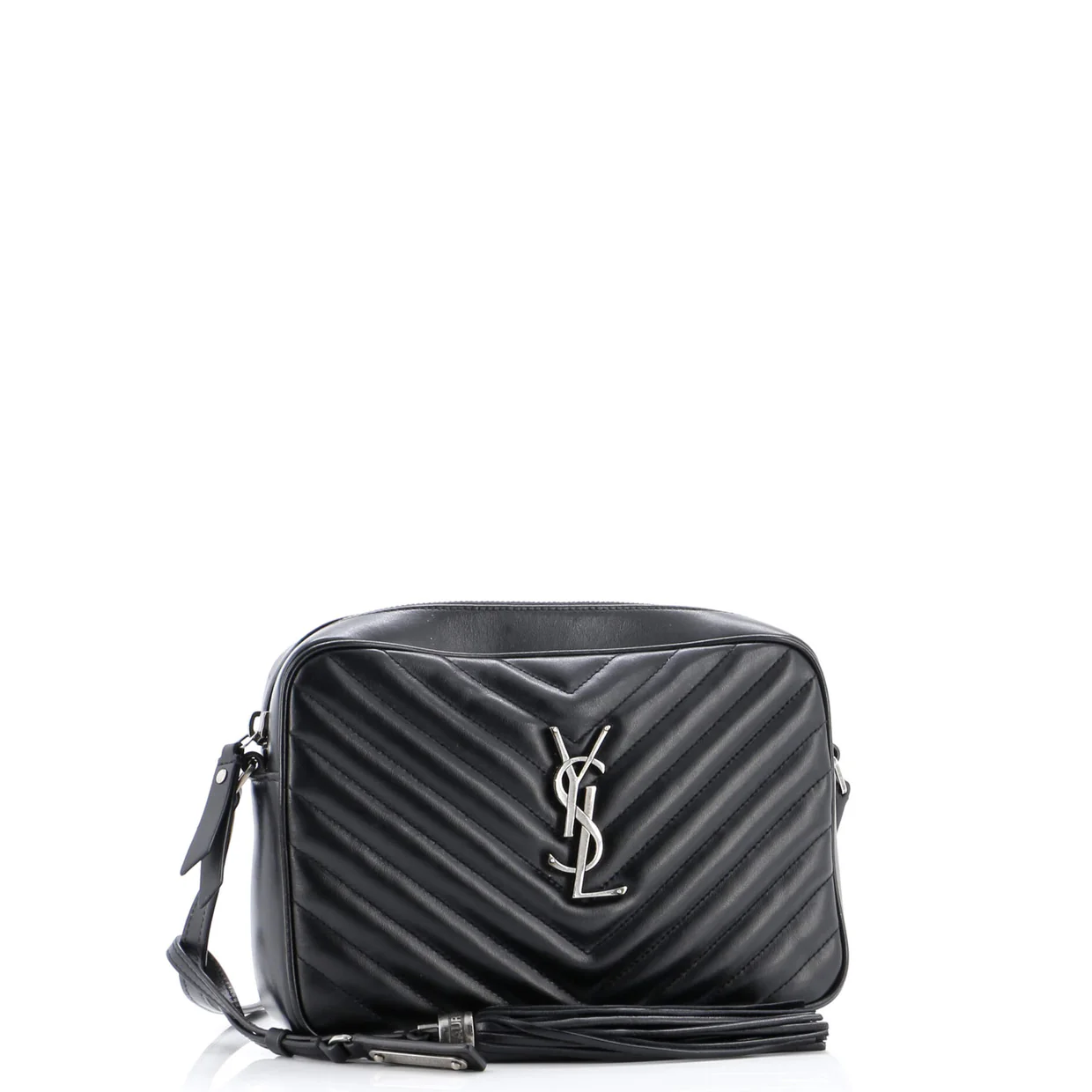 Lou Camera Bag Matelasse Chevron Leather Small - Deep Luxury