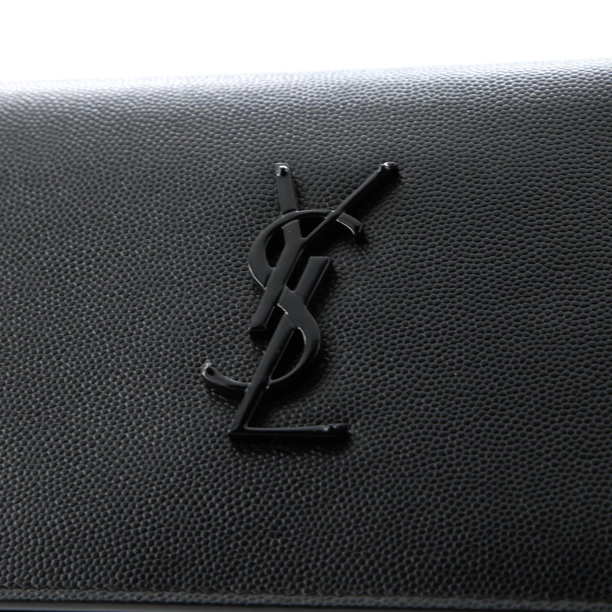 Classic Monogram Wallet on Chain Leather - Deep Luxury