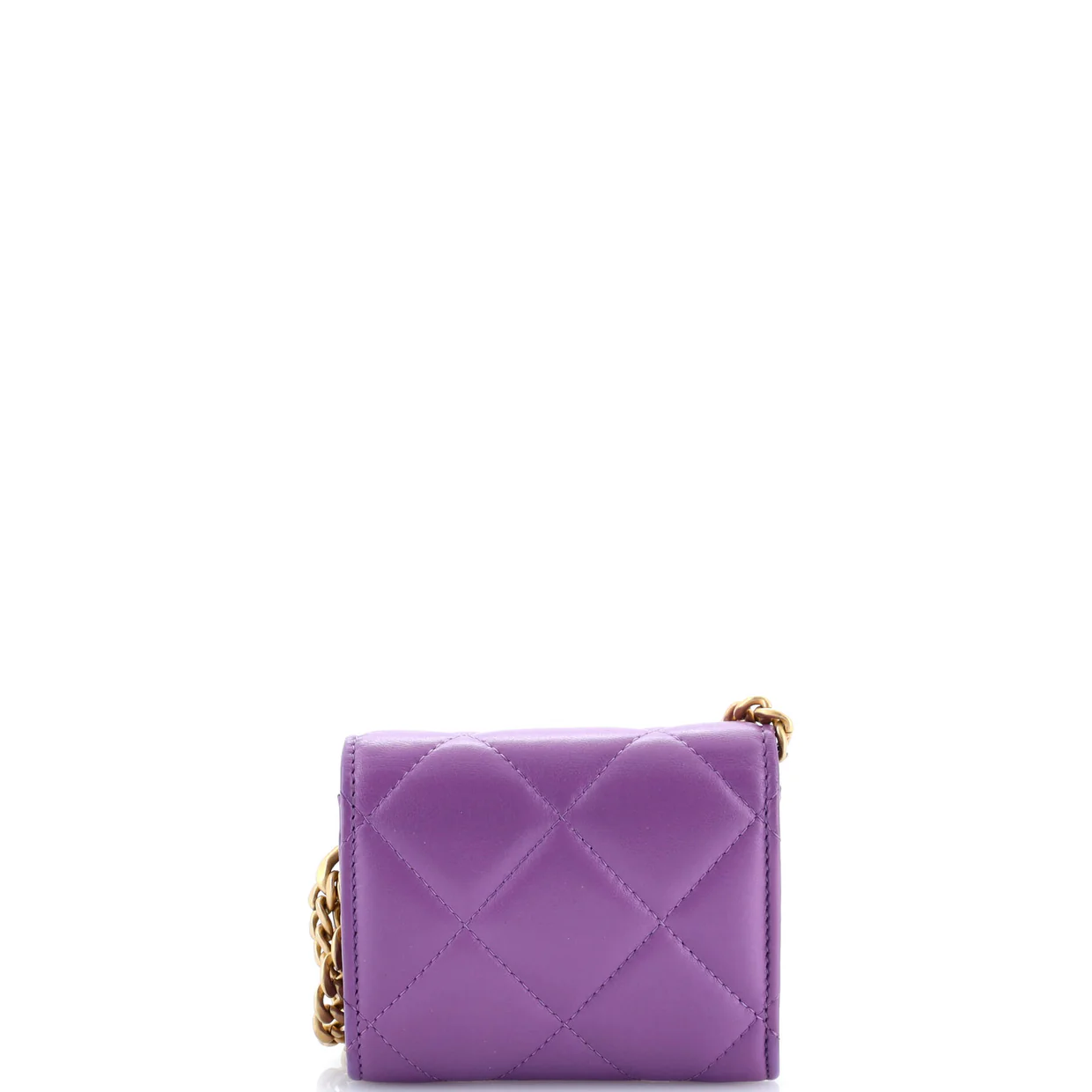 Pending CC Card Holder on Chain Quilted Lambskin - Deep Luxury