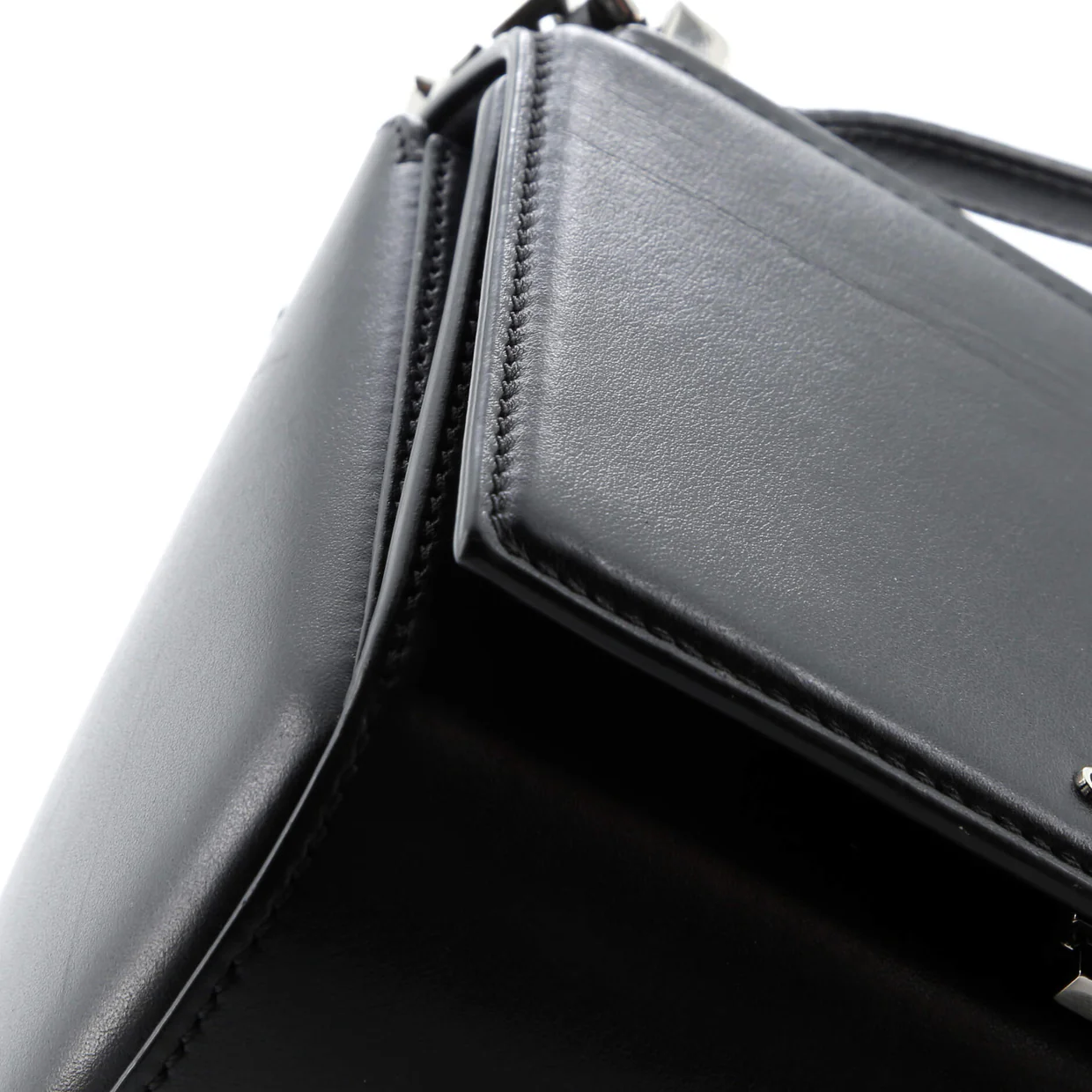 Logo Strap Pandora Box Bag Leather Mini - Deep Luxury