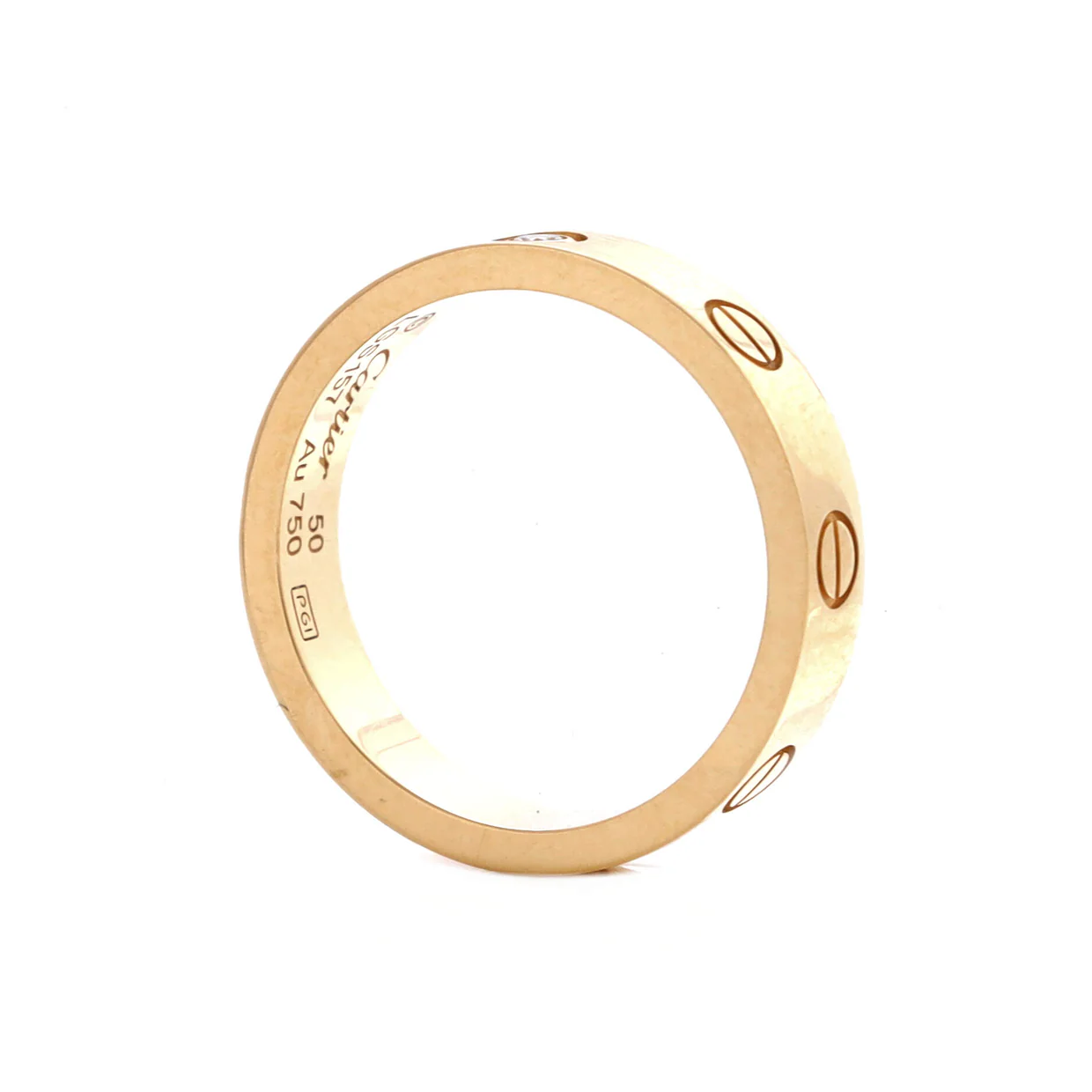 Love Wedding Band 1 Diamond Ring 18K Yellow Gold with Diamond - Deep Luxury