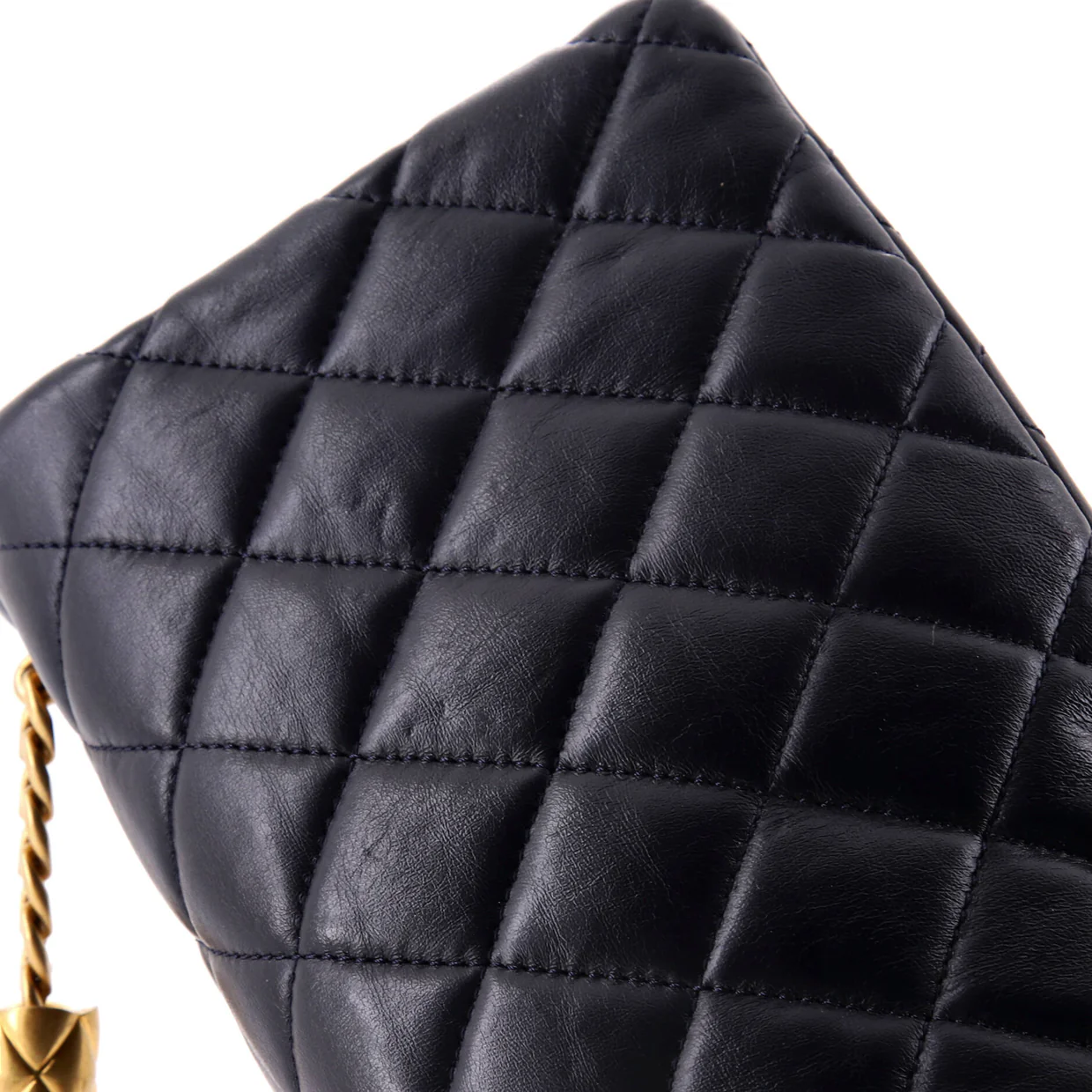 All Slide Long Flap Bag Quilted Lambskin Small - Deep Luxury