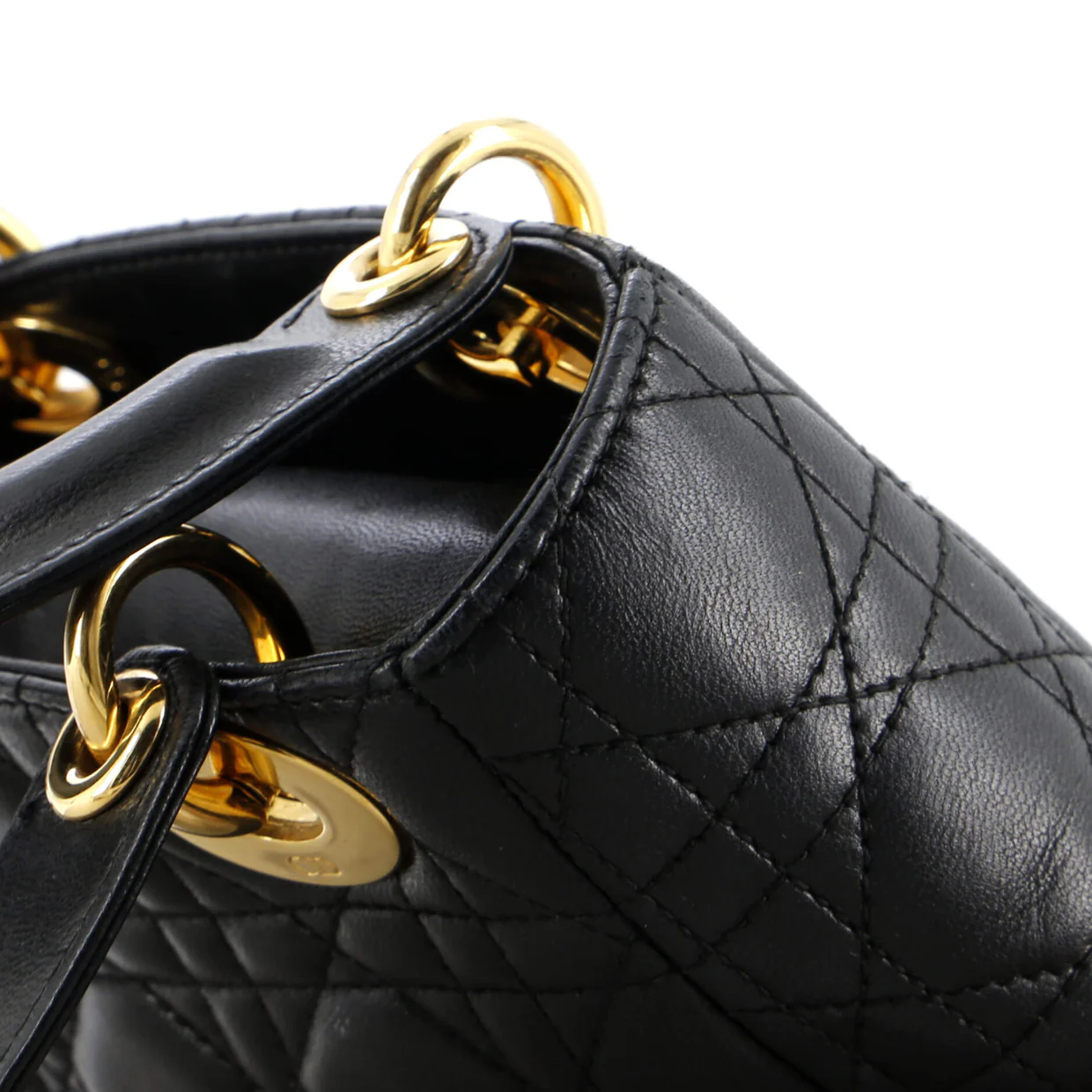 Lady Dior Bag Cannage Quilt Lambskin Mini - Deep Luxury