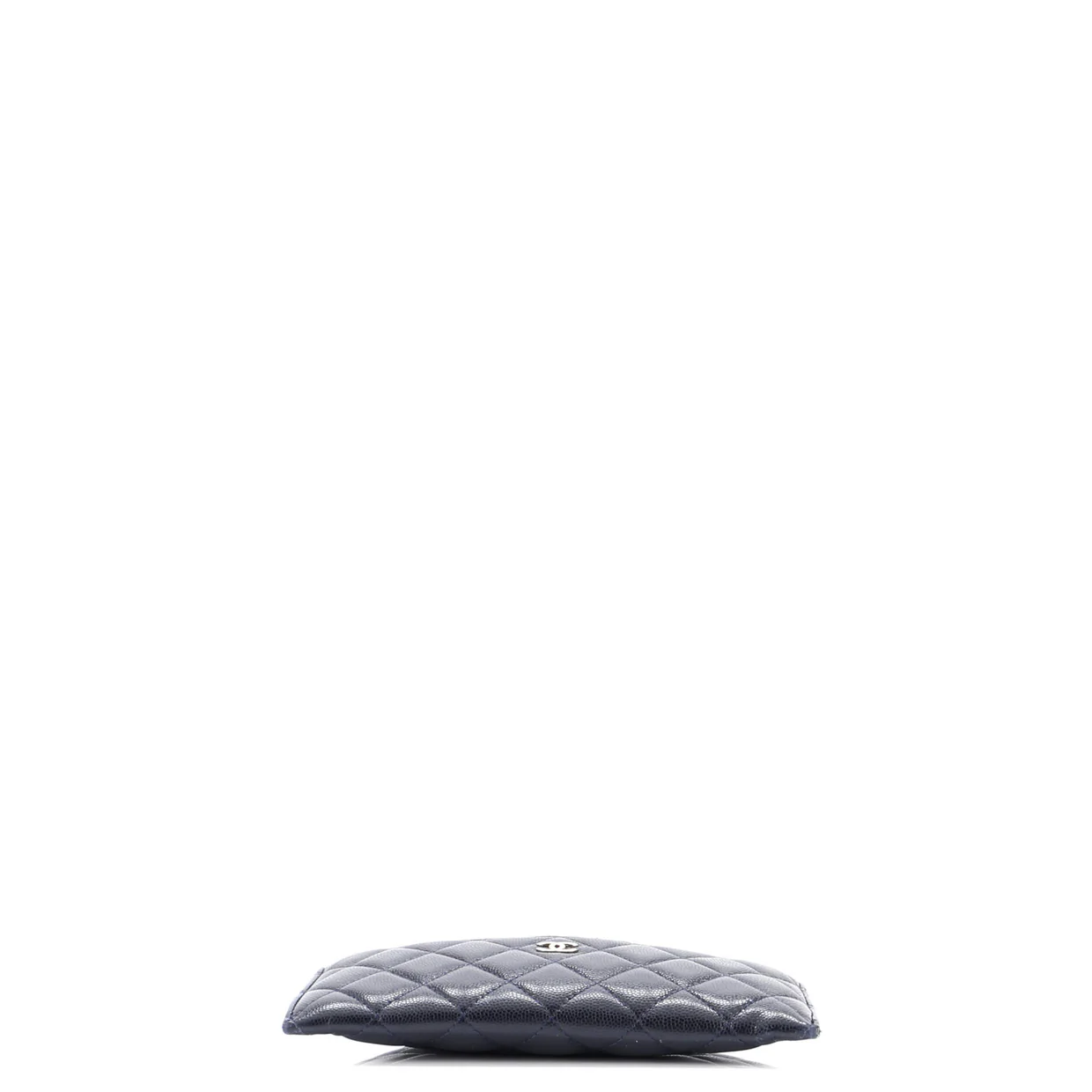 Classic Zip Pouch Quilted Caviar Long - Deep Luxury