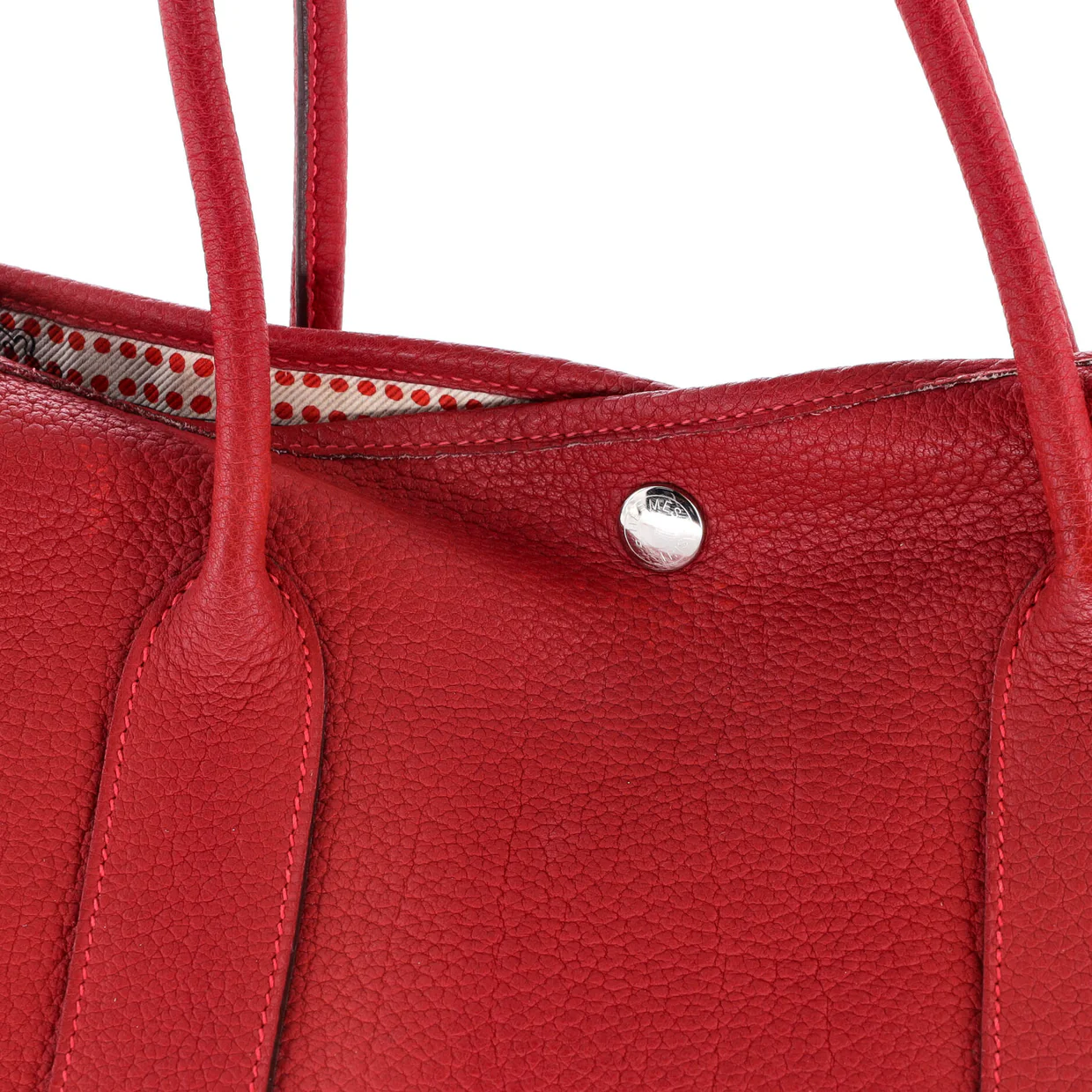 Garden Party Tote Leather with Printed Interior 36 - Deep Luxury