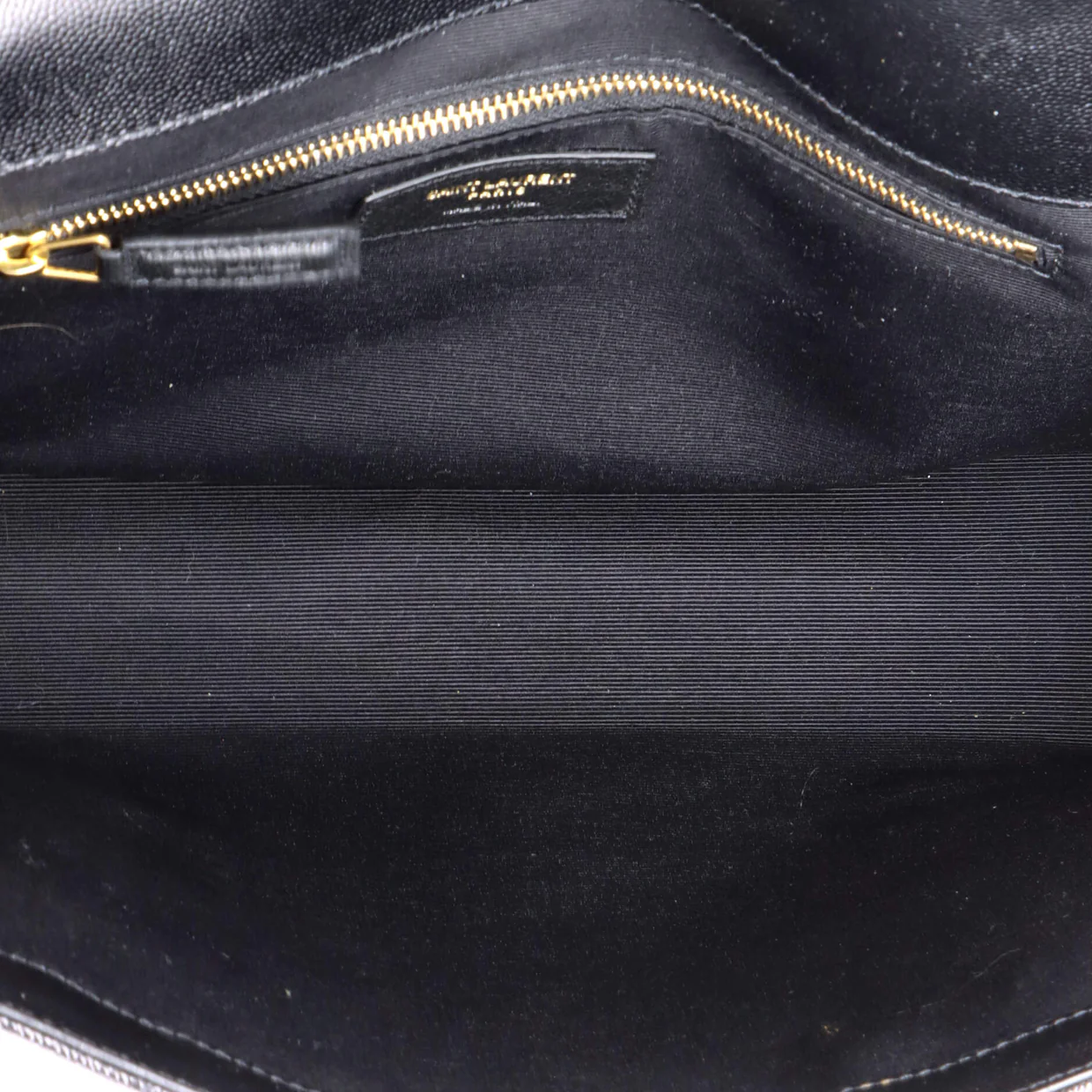 Classic Monogram Envelope Satchel Matelasse Chevron Leather Large - Deep Luxury