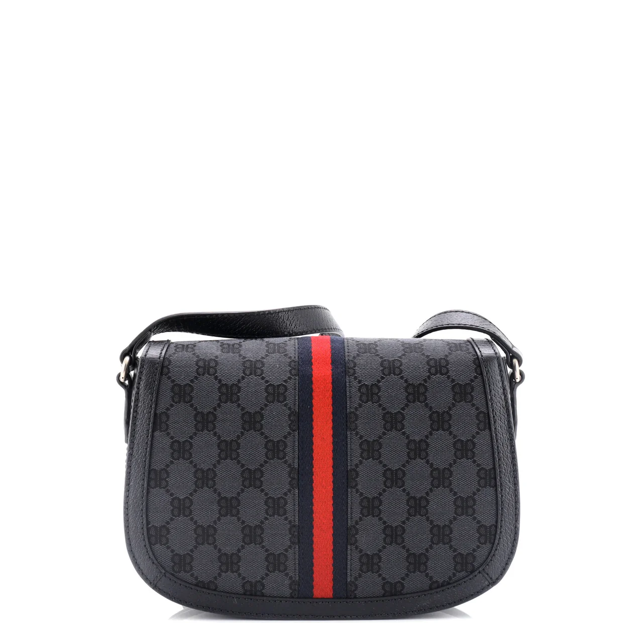 x Balenciaga The Hacker Project Flap Messenger Bag BB Coated Canvas Medium - Deep Luxury